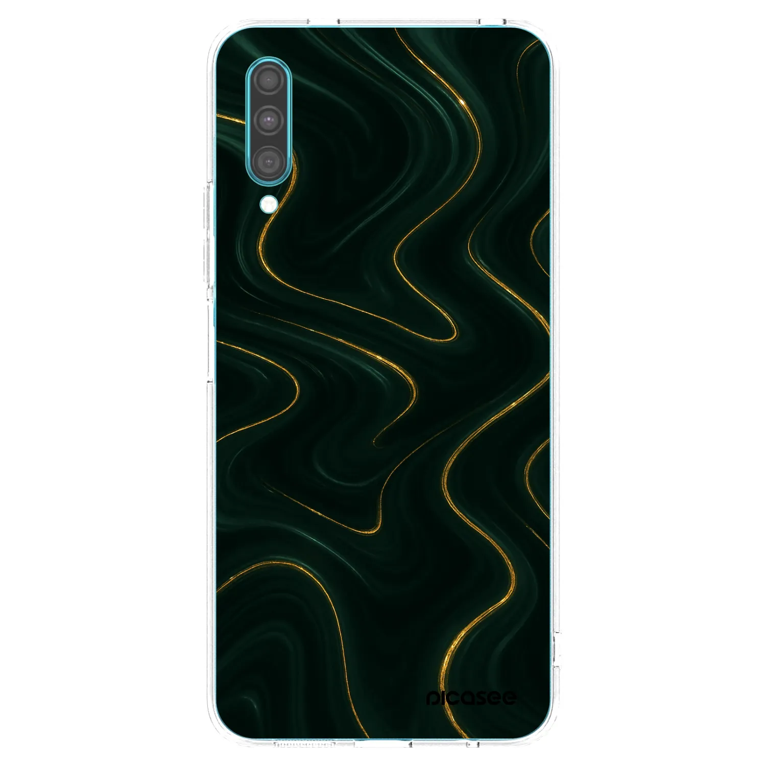 Picasee silikónový prehľadný obal pre Samsung Galaxy A30s A307F - Vawes