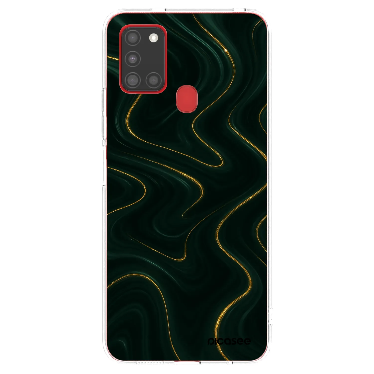 Picasee silikónový prehľadný obal pre Samsung Galaxy A21s - Vawes