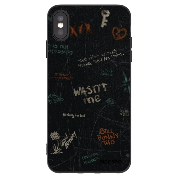 Picasee silikónový čierny obal pre Apple iPhone XS Max - CONFESSION