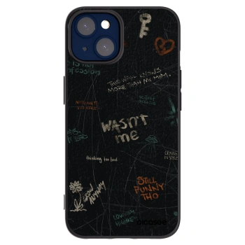Picasee silikónový čierny obal pre Apple iPhone 14 - CONFESSION