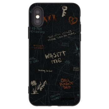 Picasee silikónový čierny obal pre Apple iPhone X/XS - CONFESSION