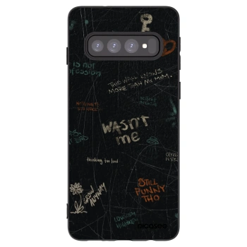 Picasee silikónový čierny obal pre Samsung Galaxy S10 G973 - CONFESSION