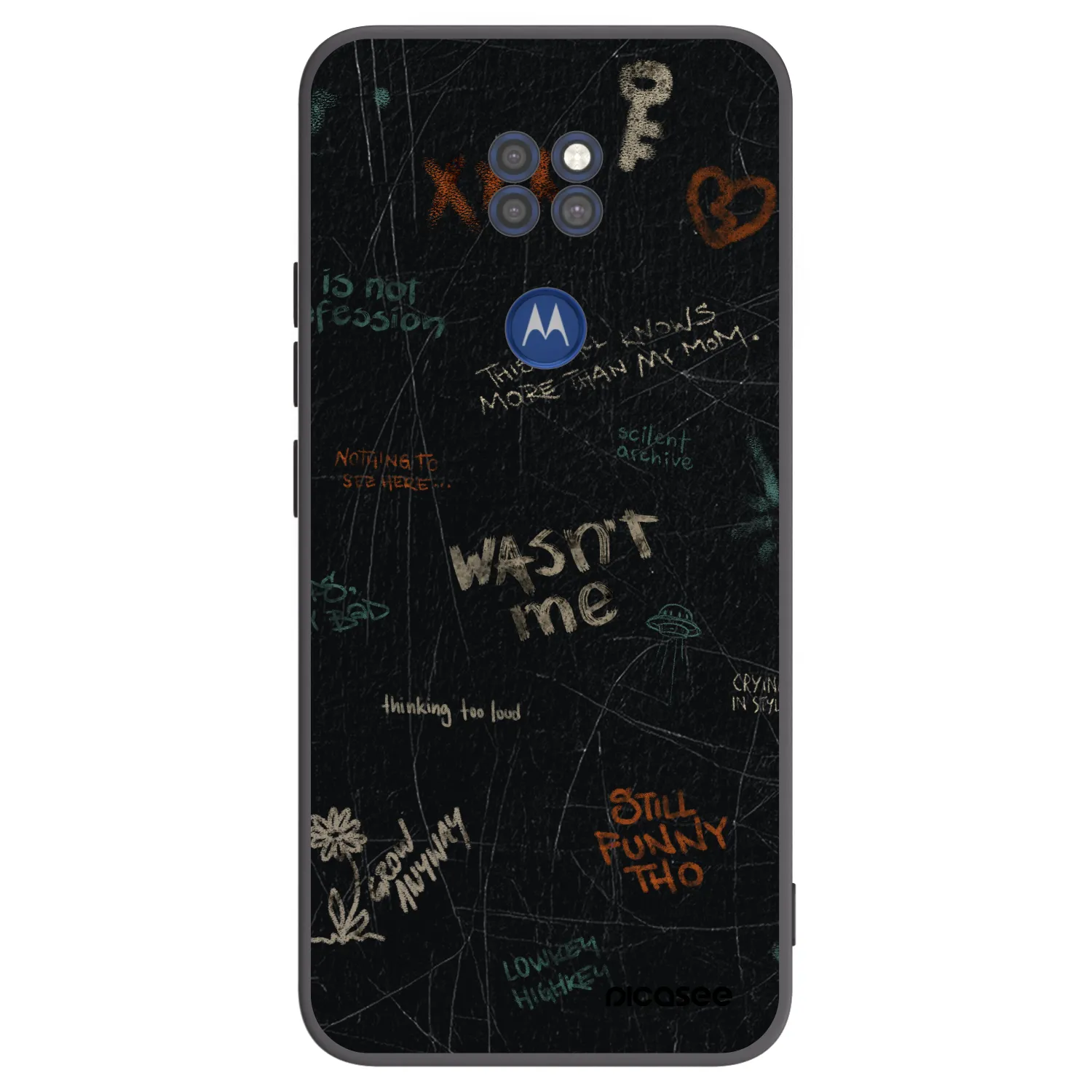Picasee silikónový čierny obal pre Motorola Moto G9 Play - CONFESSION