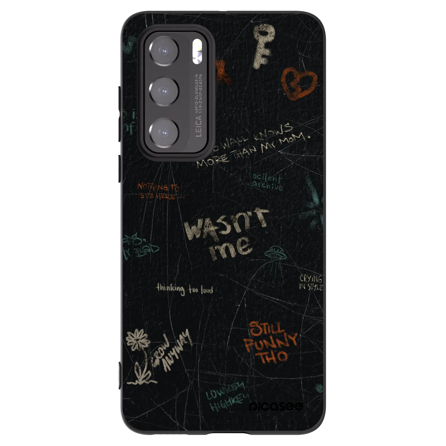 Picasee silikónový čierny obal pre Huawei P40 - CONFESSION