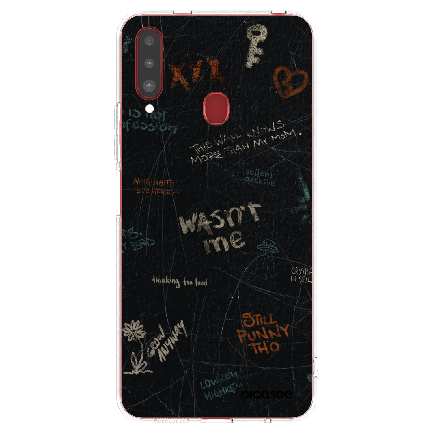 Picasee silikónový prehľadný obal pre Samsung Galaxy A20s - CONFESSION