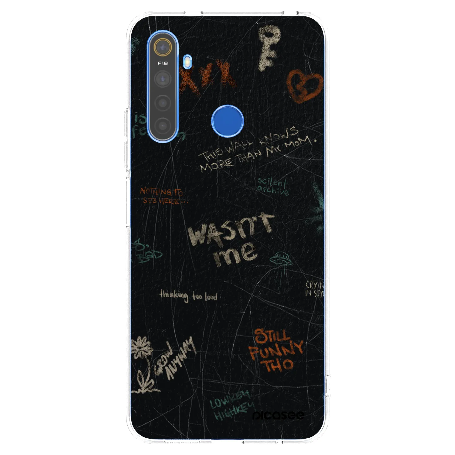Picasee silikónový prehľadný obal pre Realme 5 - CONFESSION