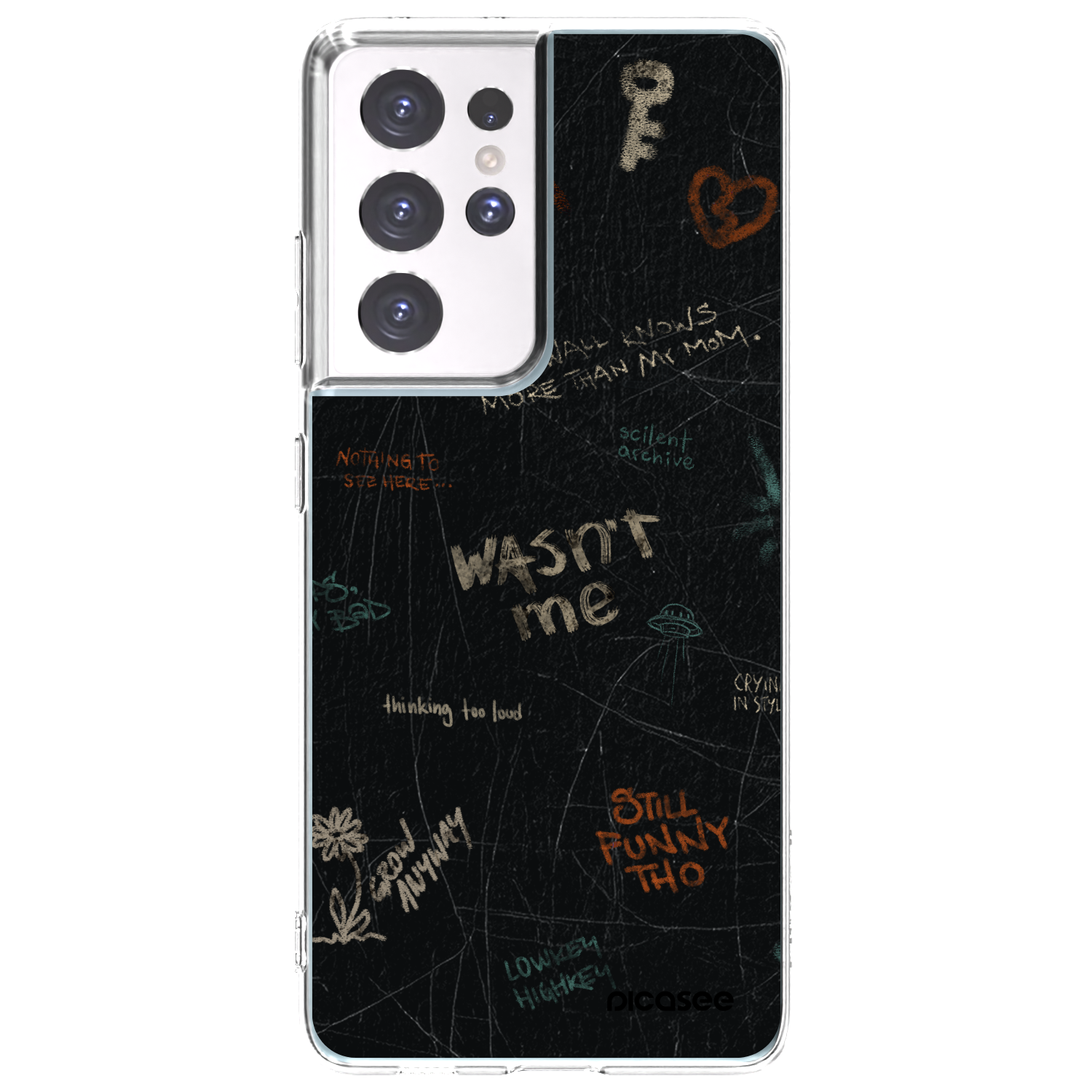Picasee silikónový prehľadný obal pre Samsung Galaxy S21 Ultra 5G G998B - CONFESSION