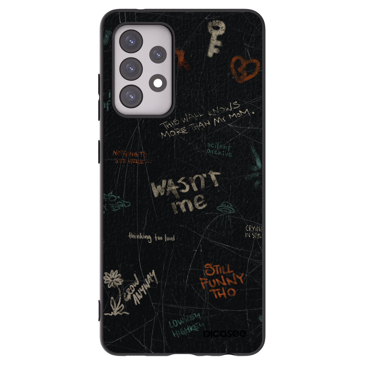 Picasee silikónový čierny obal pre Samsung Galaxy A52 5G A525F - CONFESSION
