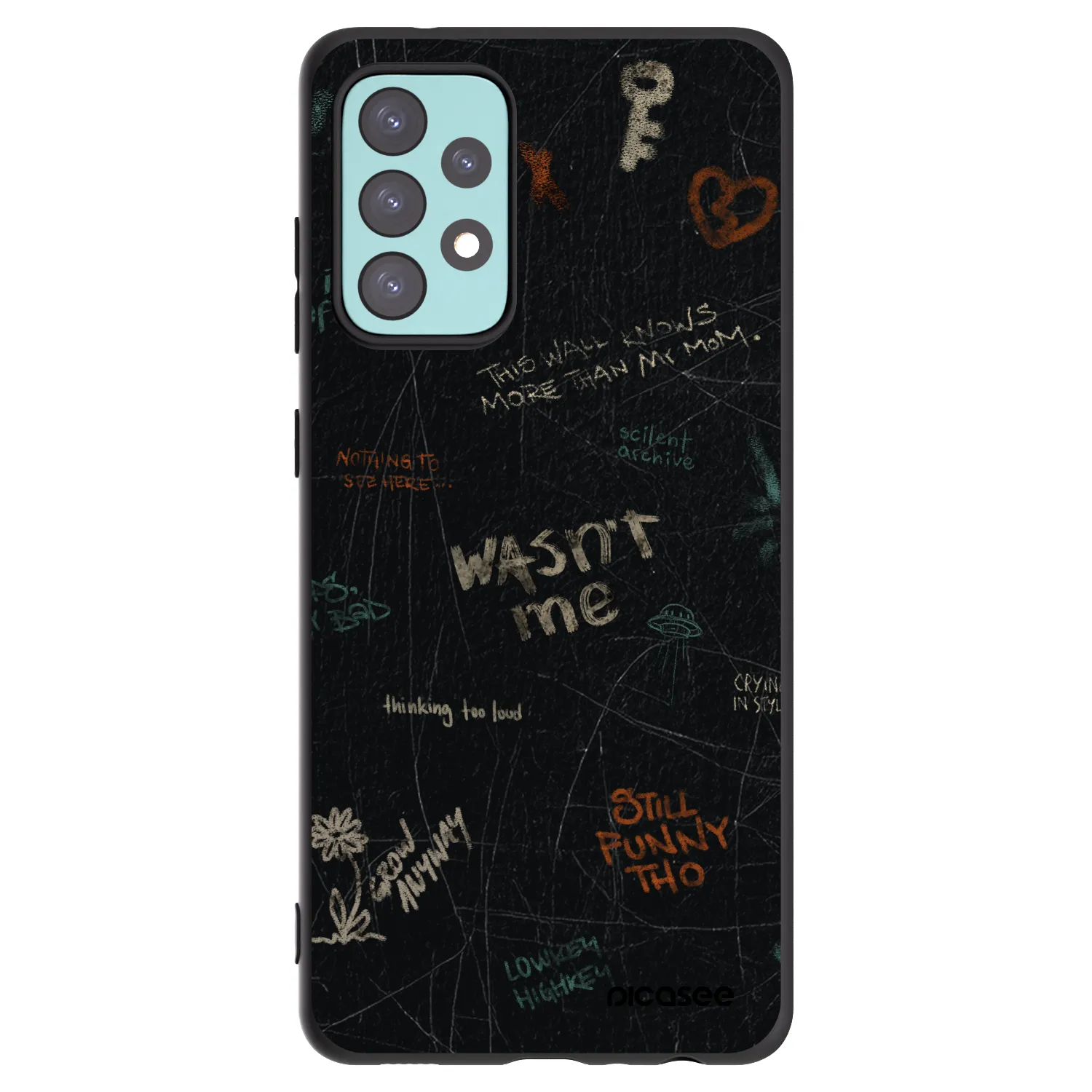 Picasee silikónový čierny obal pre Samsung Galaxy A72 A725F - CONFESSION