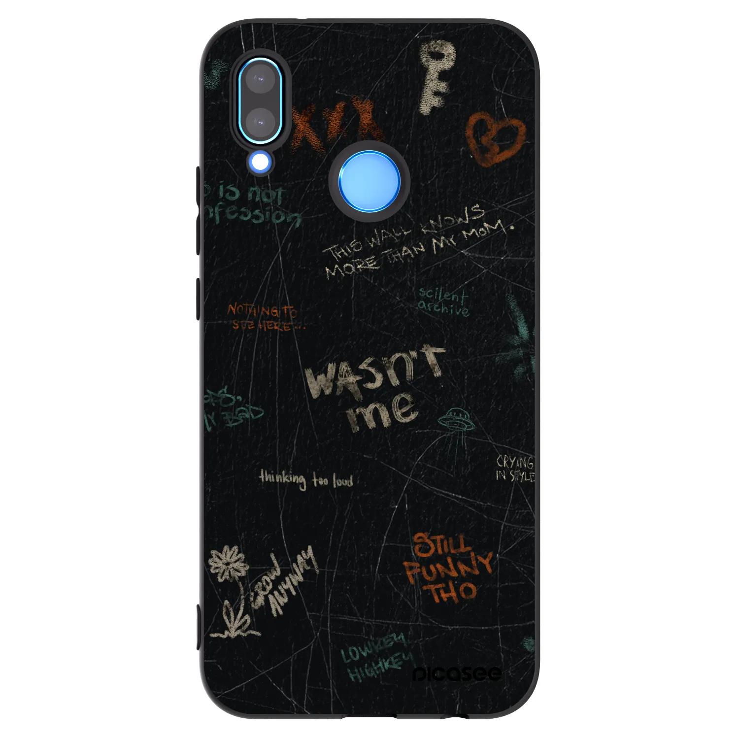 Picasee silikónový čierny obal pre Huawei P20 Lite - CONFESSION