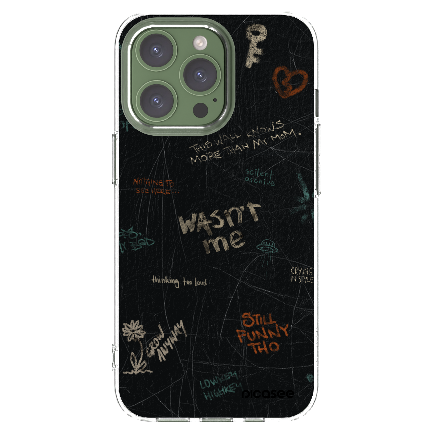 Picasee silikónový prehľadný obal pre Apple iPhone 13 Pro - CONFESSION