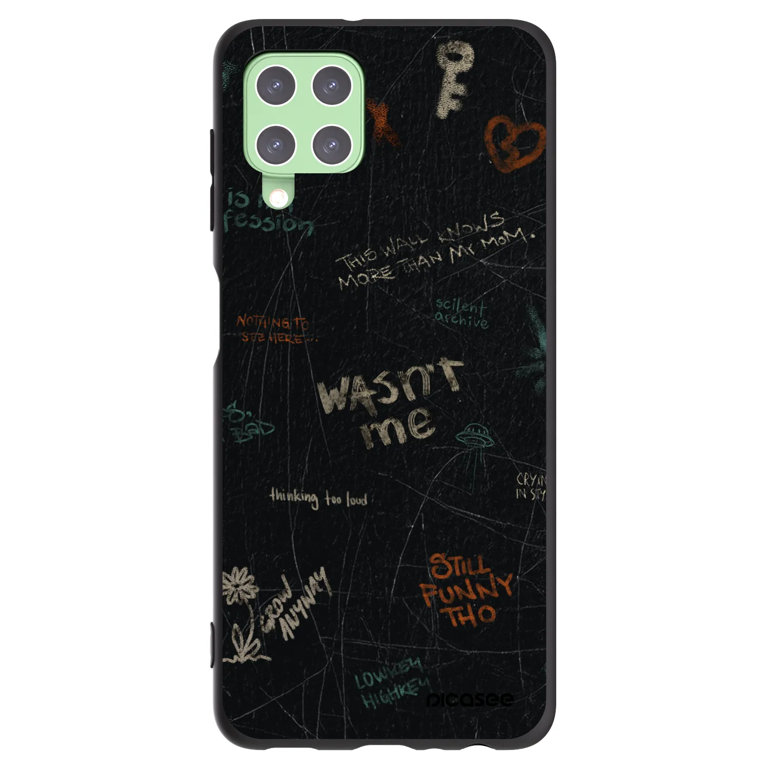 Picasee silikónový čierny obal pre Samsung Galaxy A22 A225F 4G - CONFESSION