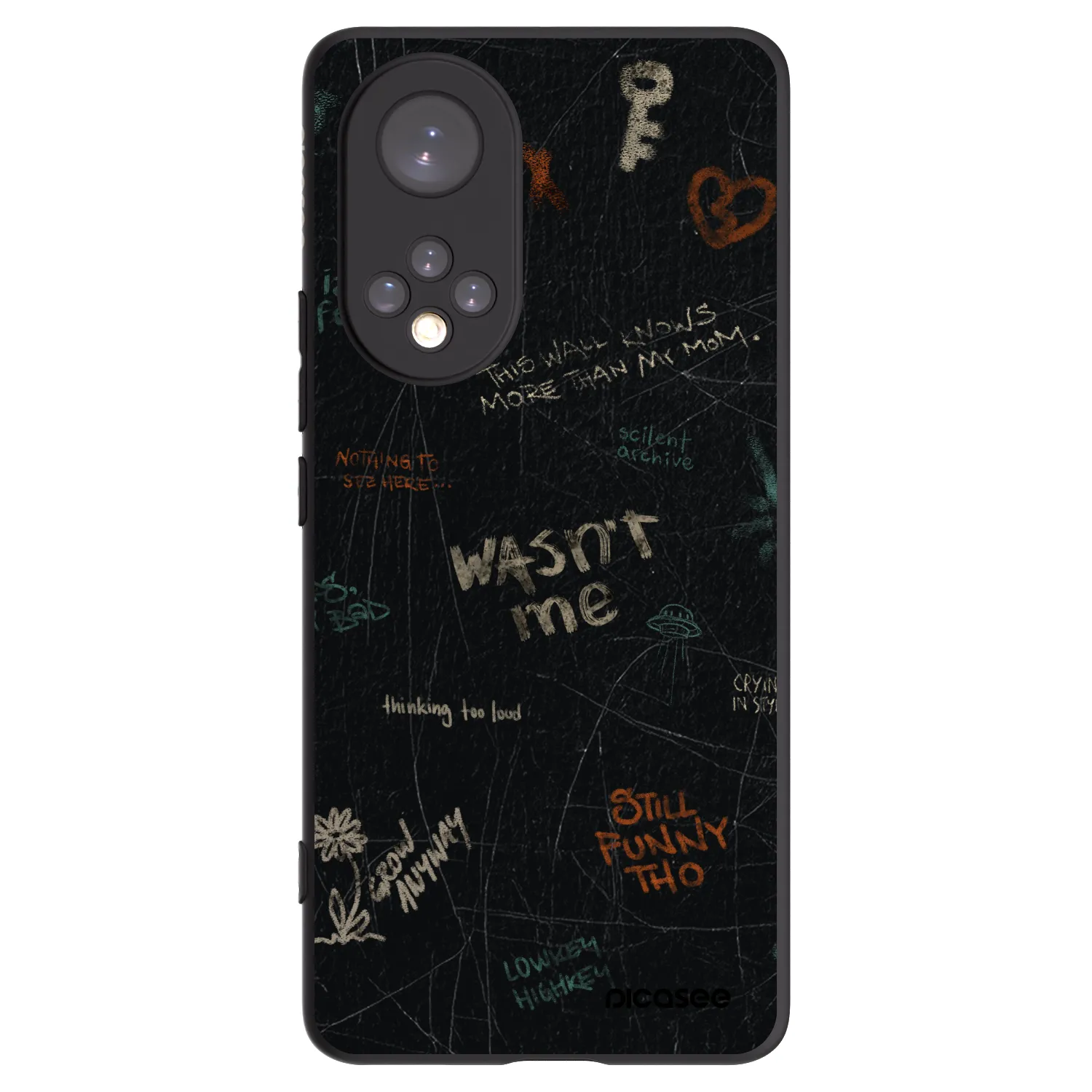 Picasee silikónový čierny obal pre Huawei Nova 9 - CONFESSION