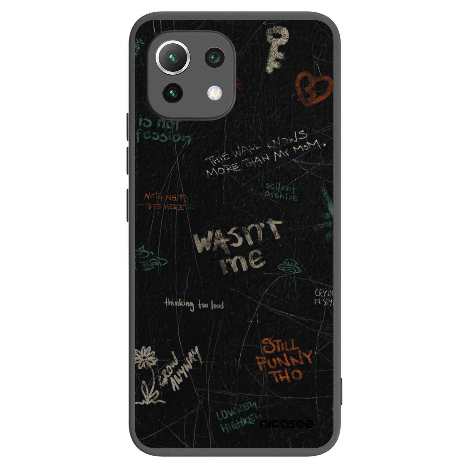 Picasee silikónový čierny obal pre Xiaomi 11 Lite 5G NE - CONFESSION