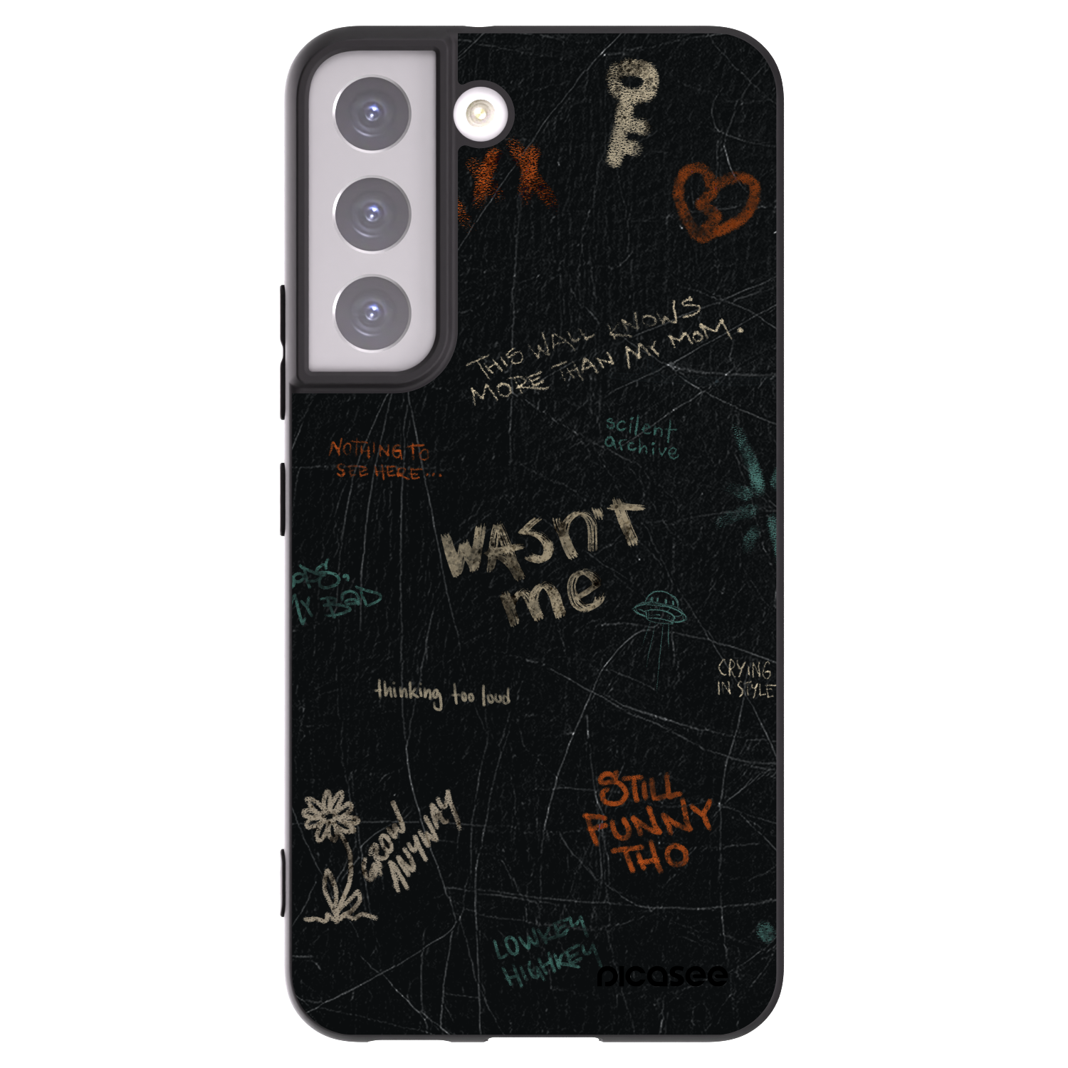 Picasee silikónový čierny obal pre Samsung Galaxy S22 5G - CONFESSION