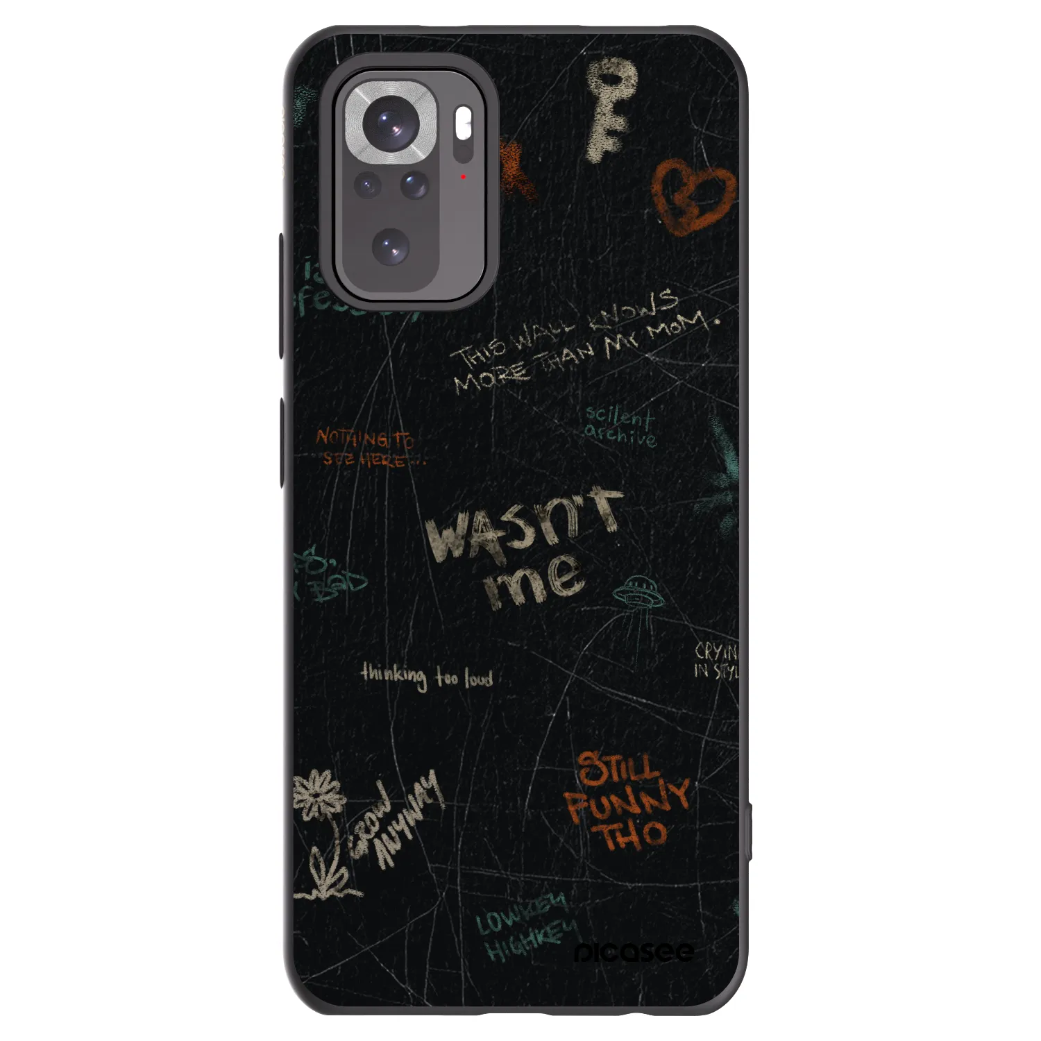 Picasee silikónový čierny obal pre Xiaomi Redmi Note 11S 4G - CONFESSION
