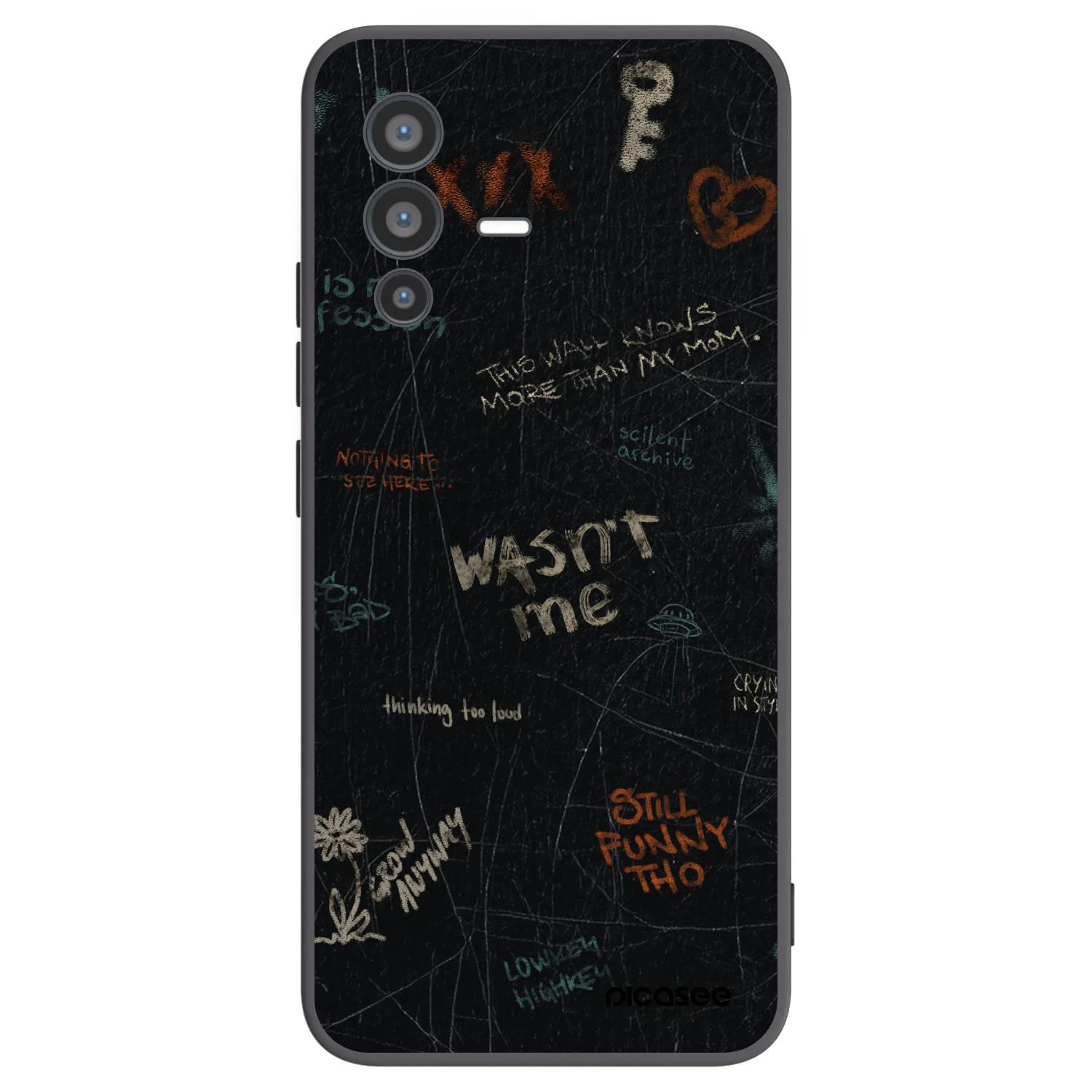 Picasee silikónový čierny obal pre Vivo V23 5G - CONFESSION