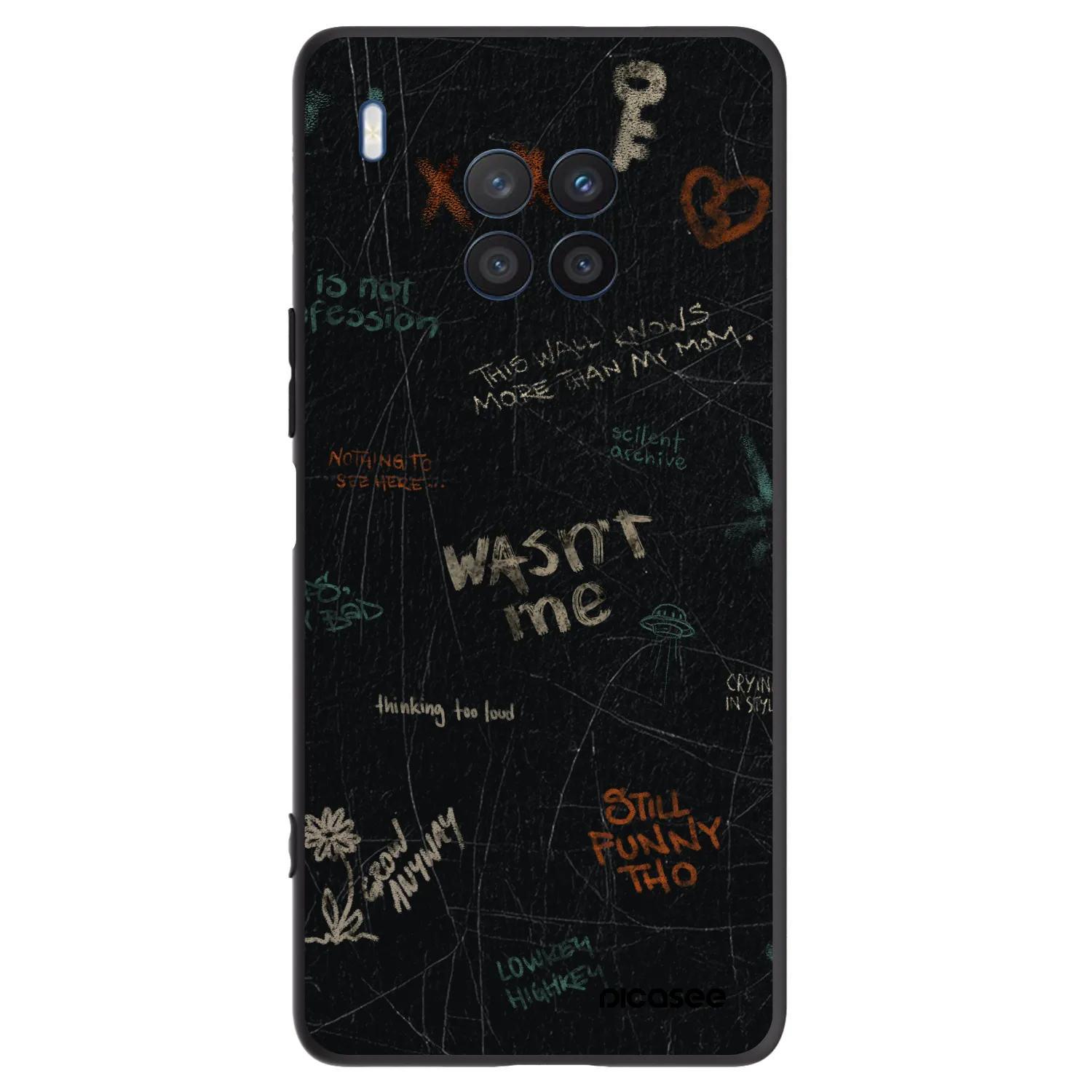 Picasee silikónový čierny obal pre Honor 50 Lite - CONFESSION