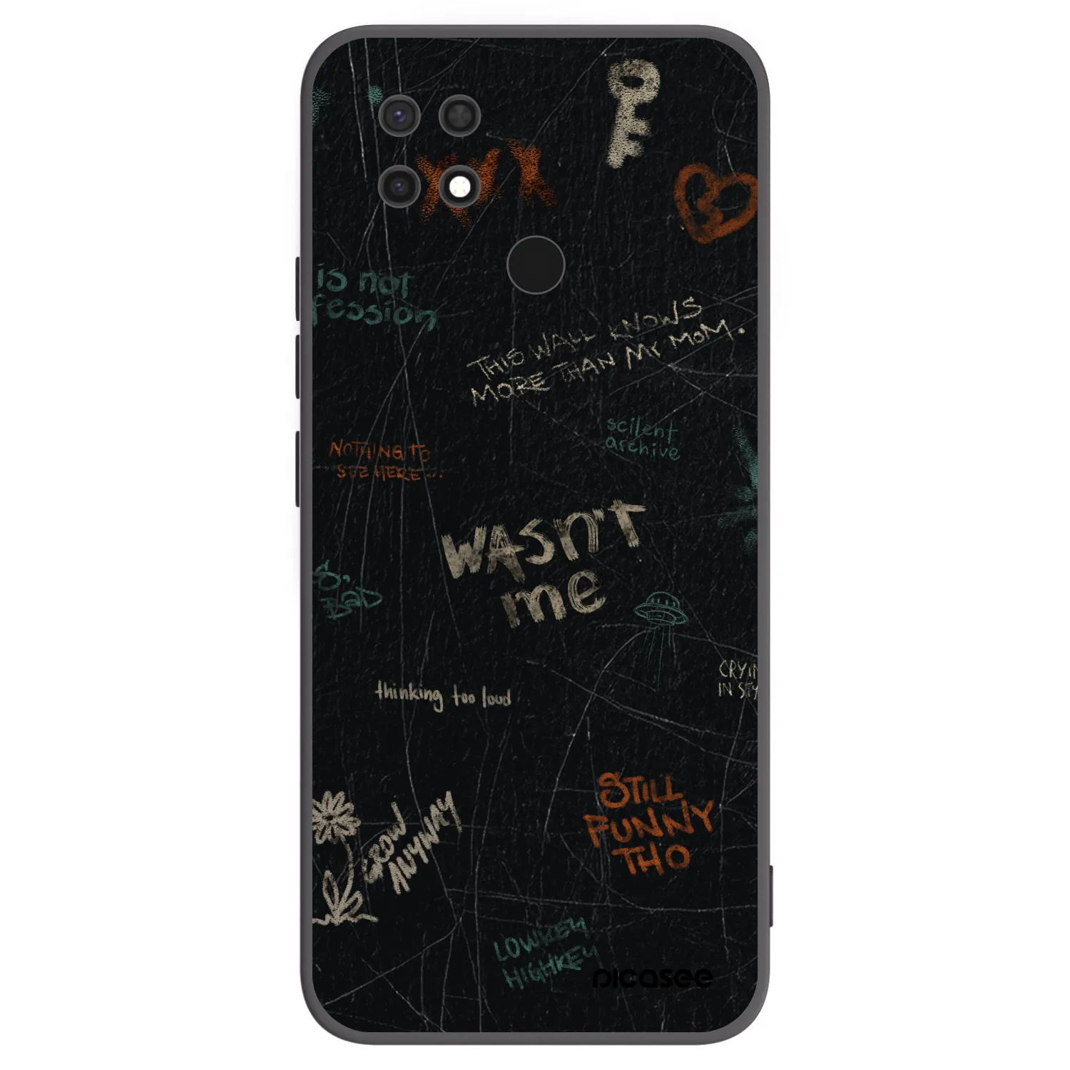 Picasee silikónový čierny obal pre Xiaomi Redmi 10C - CONFESSION