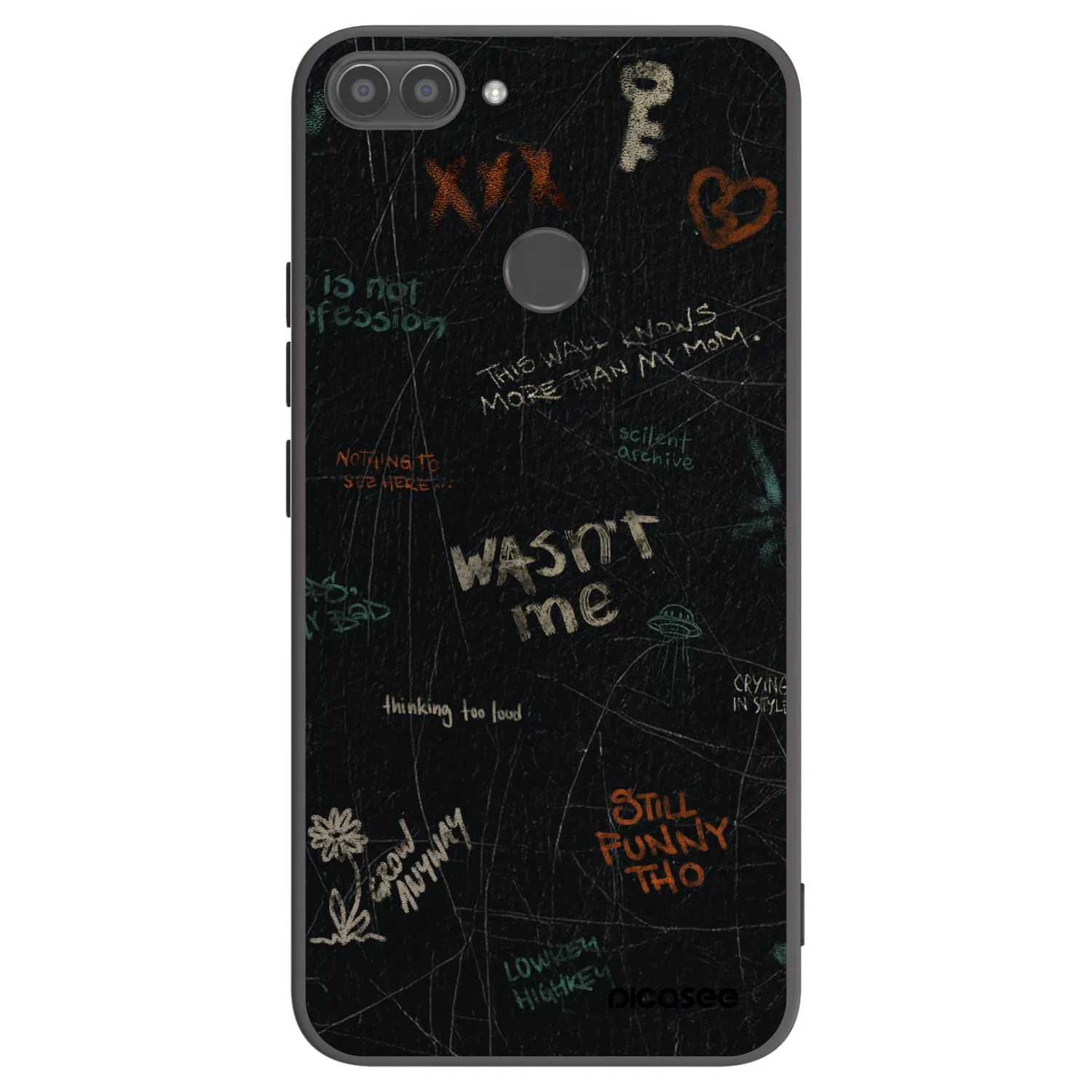 Picasee silikónový čierny obal pre Huawei P Smart - CONFESSION