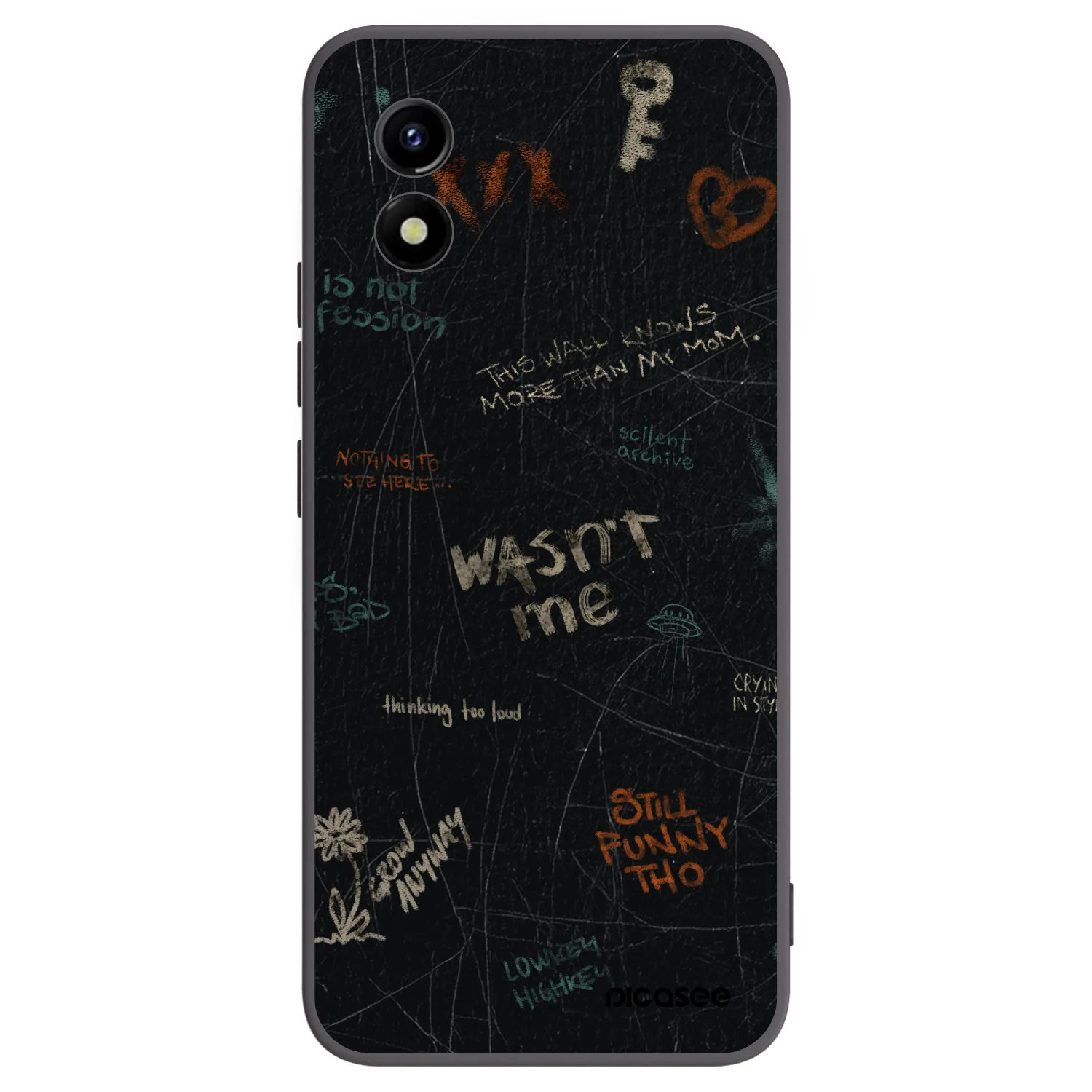 Picasee silikónový čierny obal pre Vivo Y01 - CONFESSION