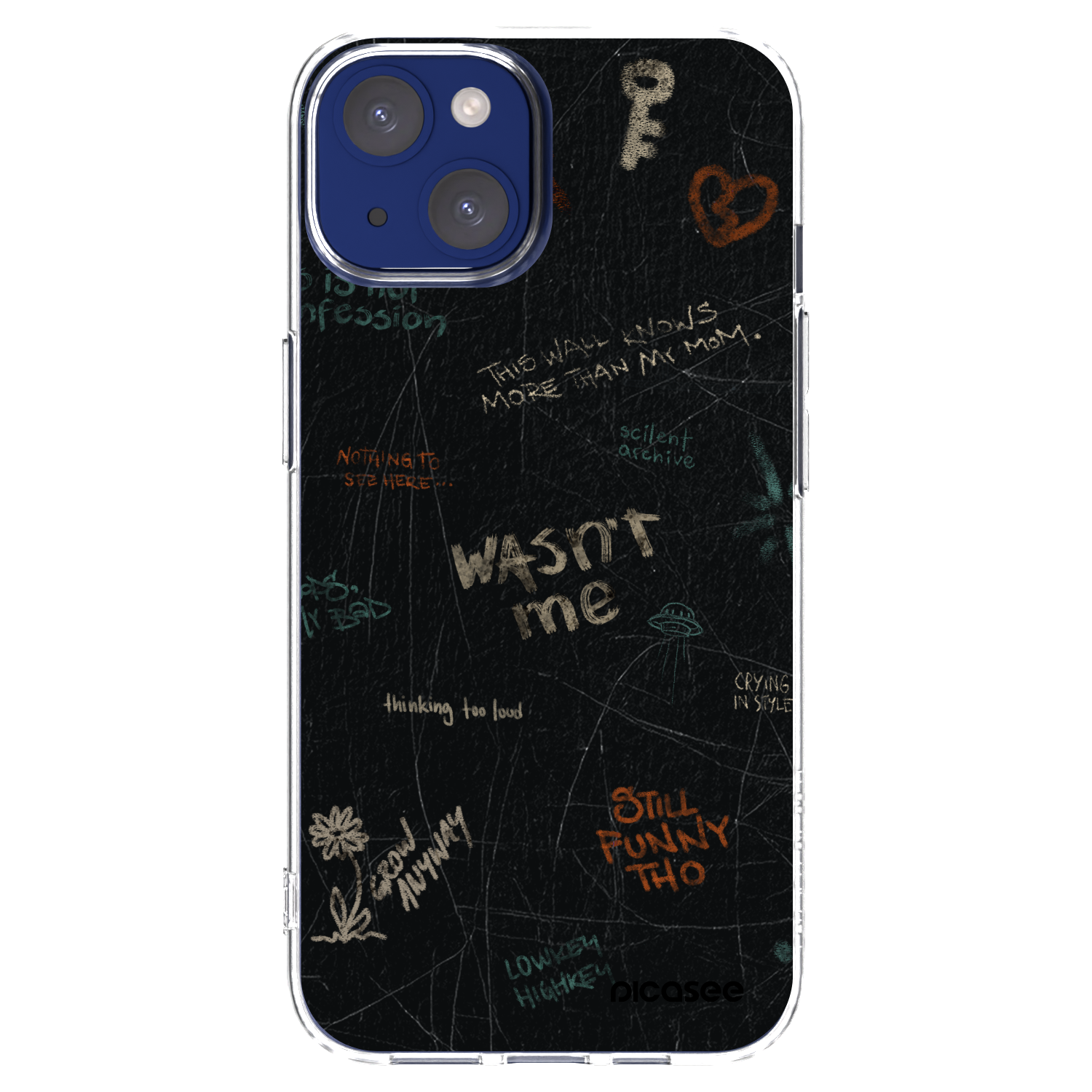 Silikónový prehľadný obal pre Apple iPhone 14 - CONFESSION