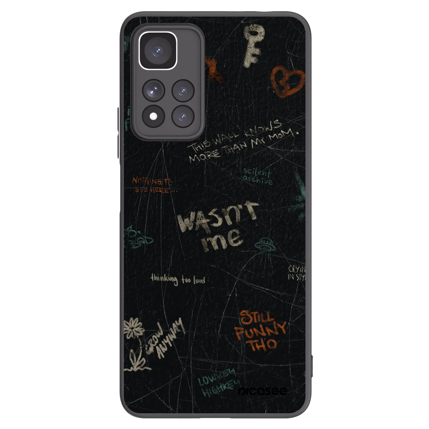 Picasee silikónový čierny obal pre Xiaomi Redmi Note 11 Pro+ 5G - CONFESSION