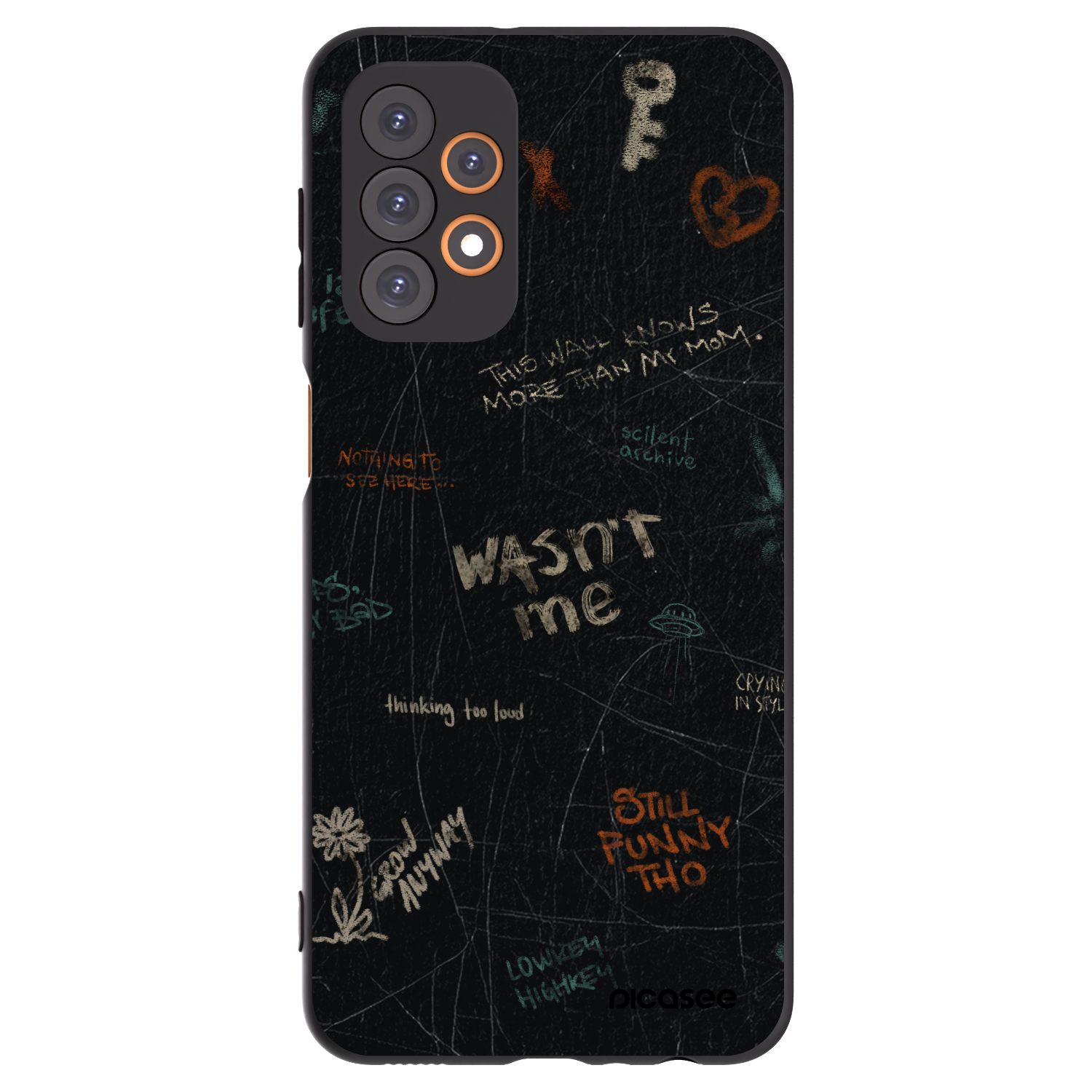 Picasee silikónový čierny obal pre Samsung Galaxy A23 A235F 4G - CONFESSION