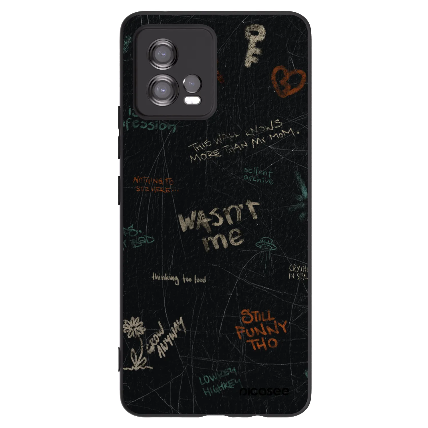 Picasee silikónový čierny obal pre Motorola Moto G72 - CONFESSION