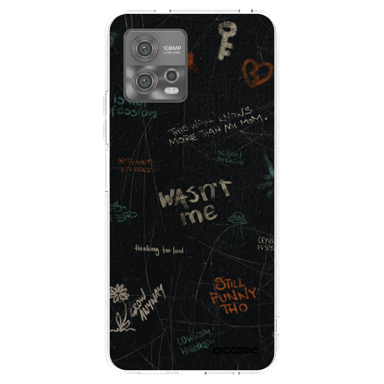 Picasee silikónový prehľadný obal pre Motorola Moto G72 - CONFESSION