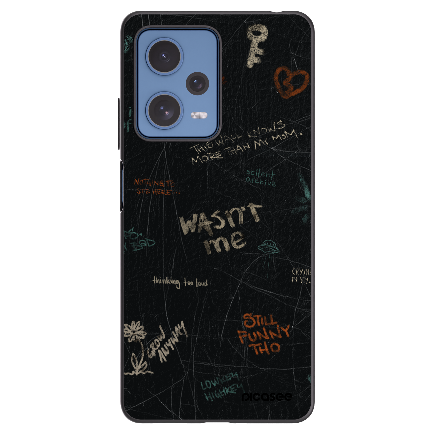 Picasee silikónový čierny obal pre Xiaomi Redmi Note 12 Pro 5G - CONFESSION