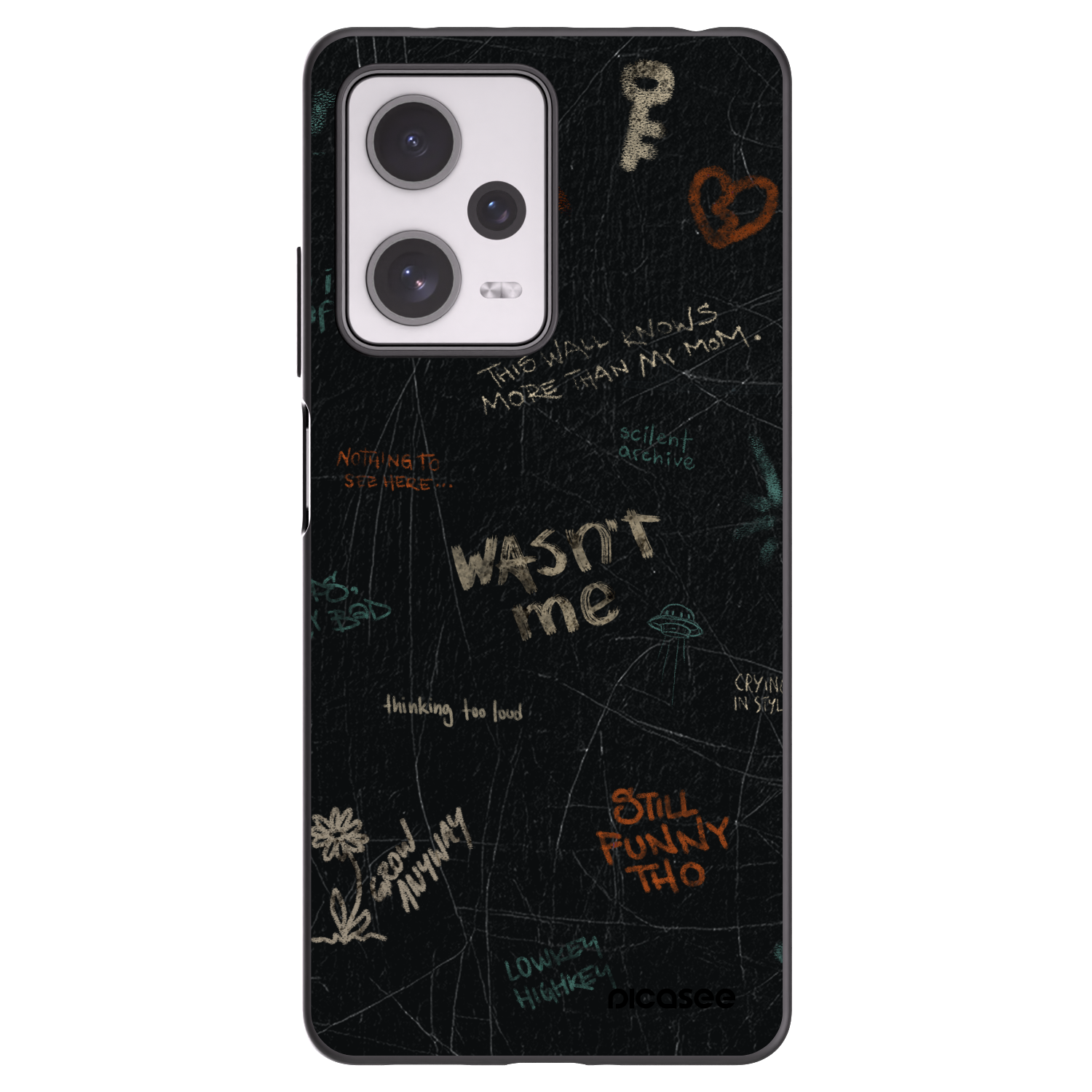 Picasee silikónový čierny obal pre Xiaomi Redmi Note 12 Pro+ 5G - CONFESSION