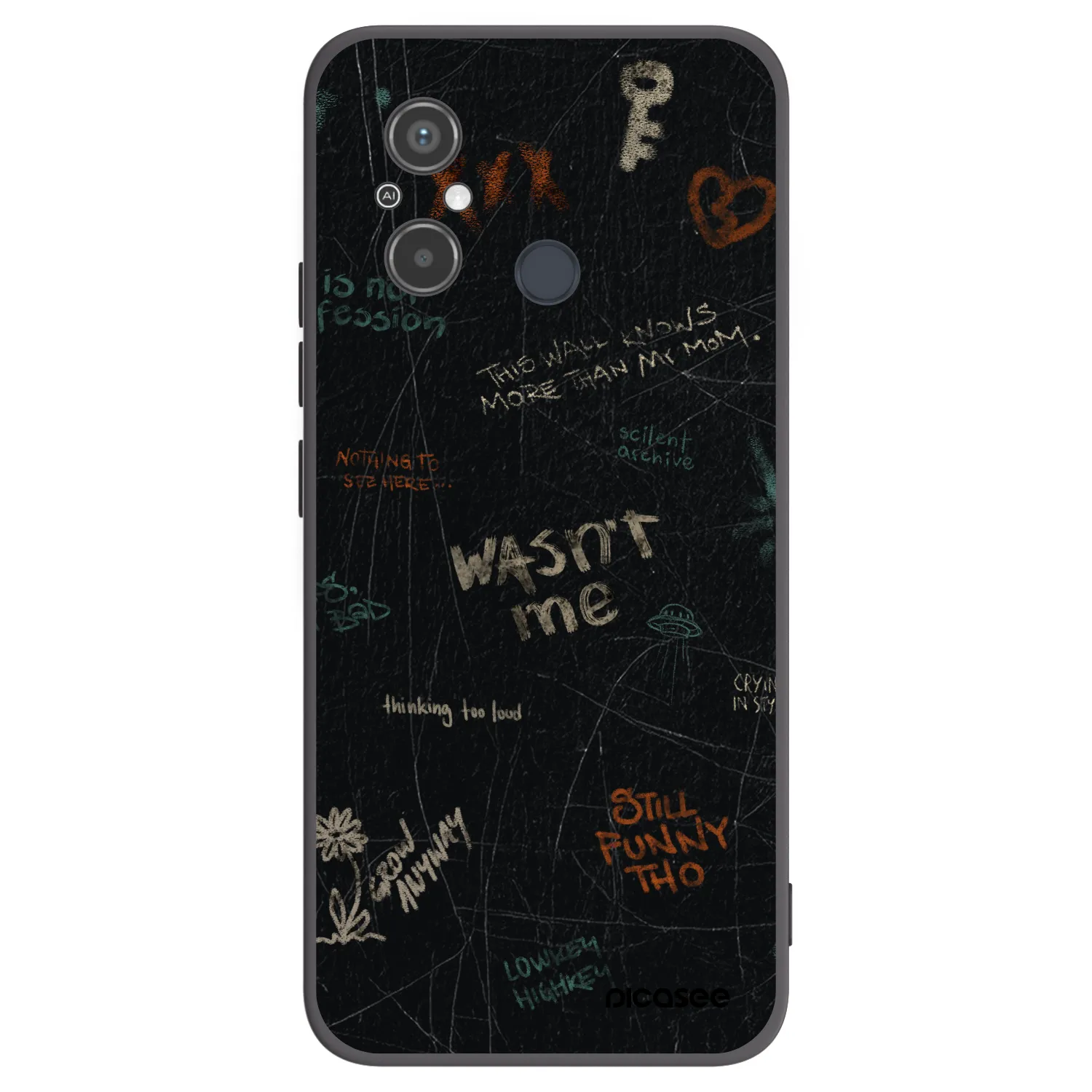 Picasee silikónový čierny obal pre Xiaomi Redmi 12C - CONFESSION