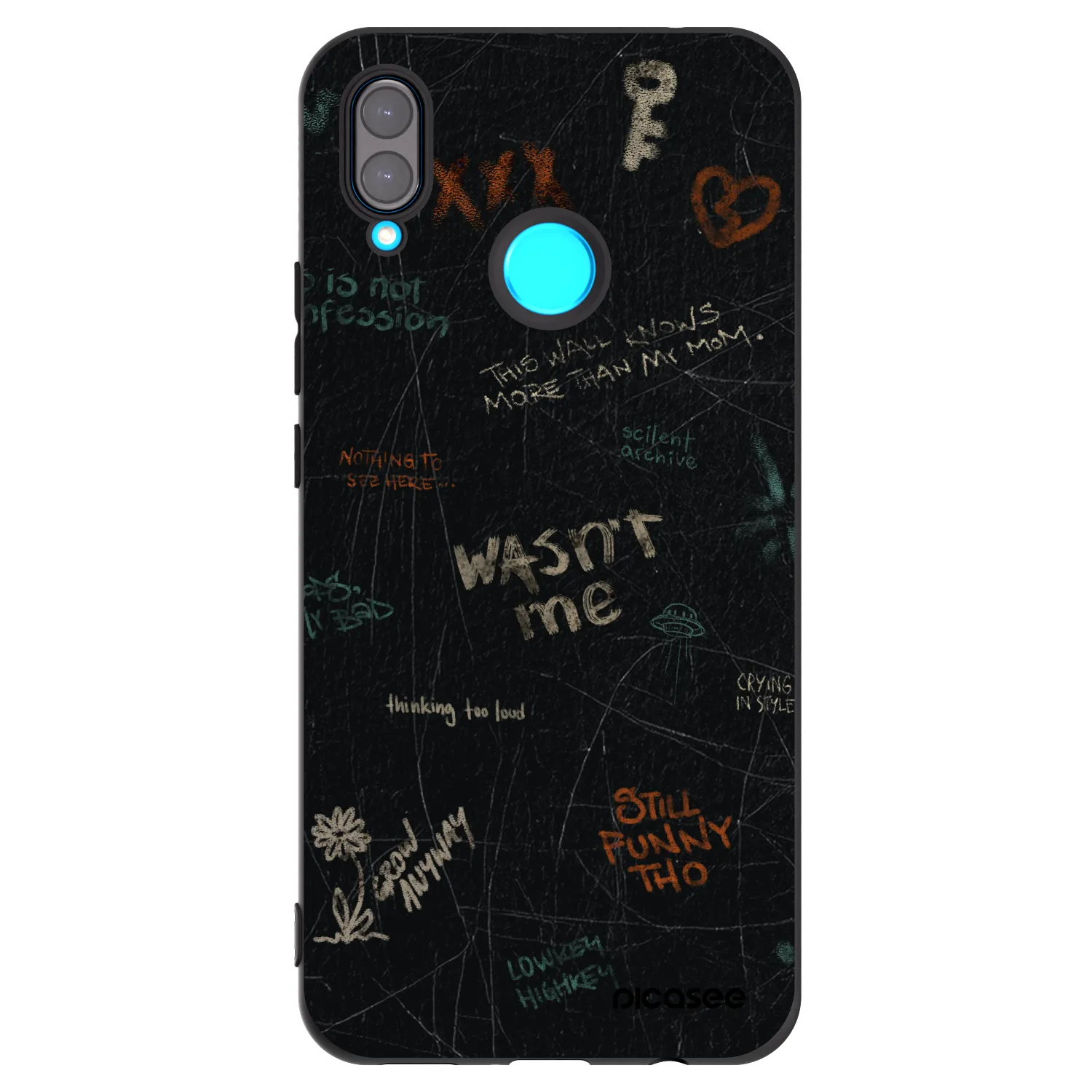 Picasee silikónový čierny obal pre Huawei Nova 3 - CONFESSION