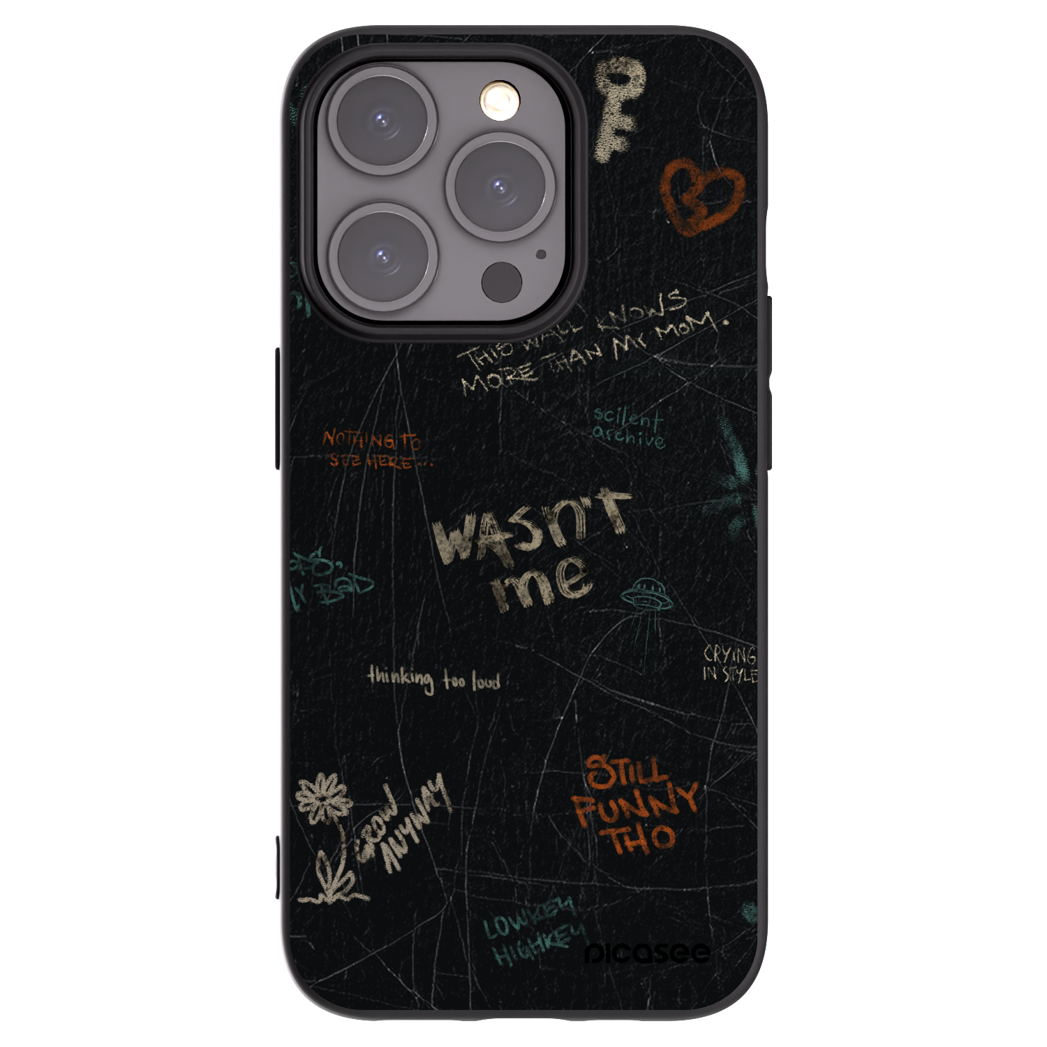 Silikónový čierny obal pre Apple iPhone 15 Pro - CONFESSION
