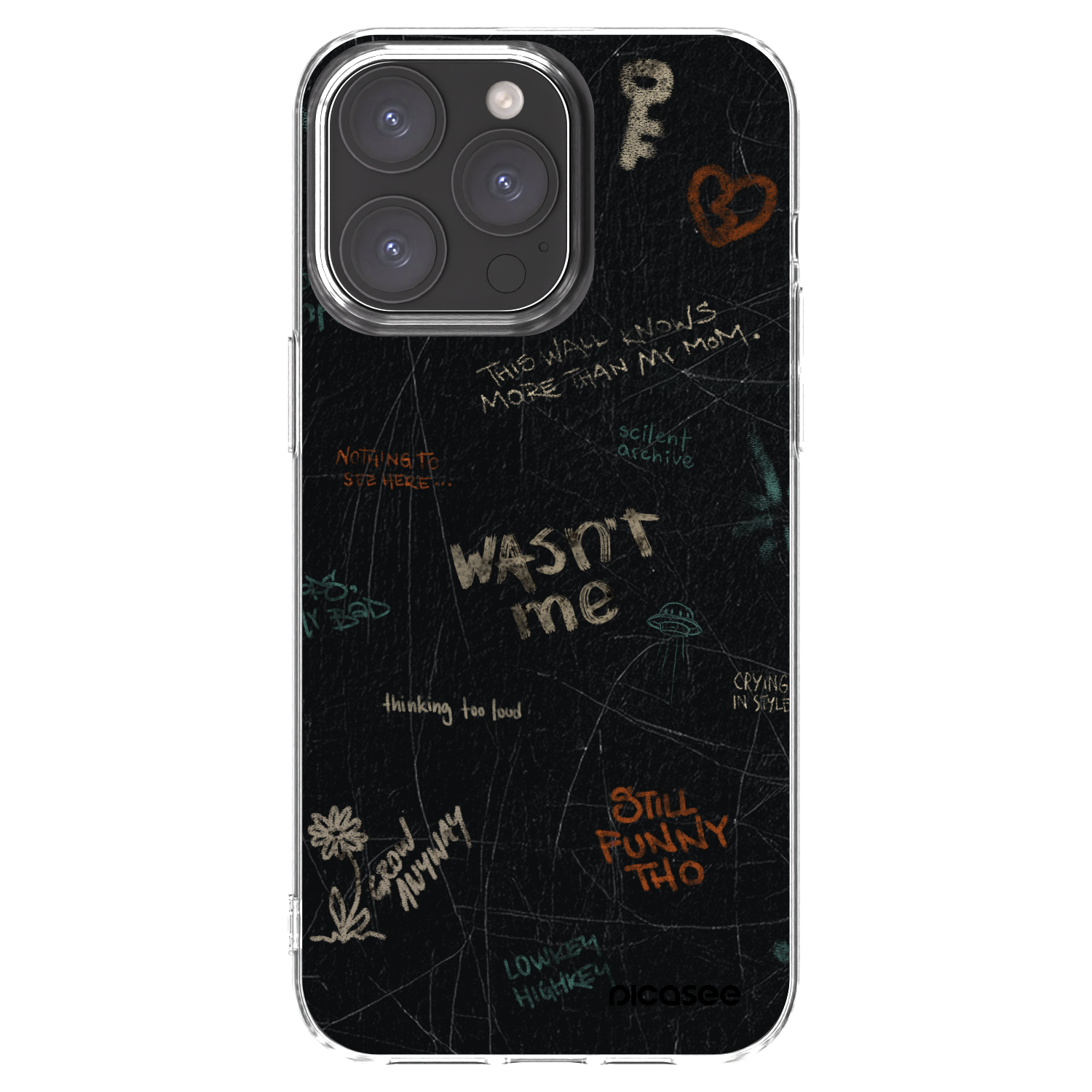 Picasee silikónový prehľadný obal pre Apple iPhone 15 Pro Max - CONFESSION