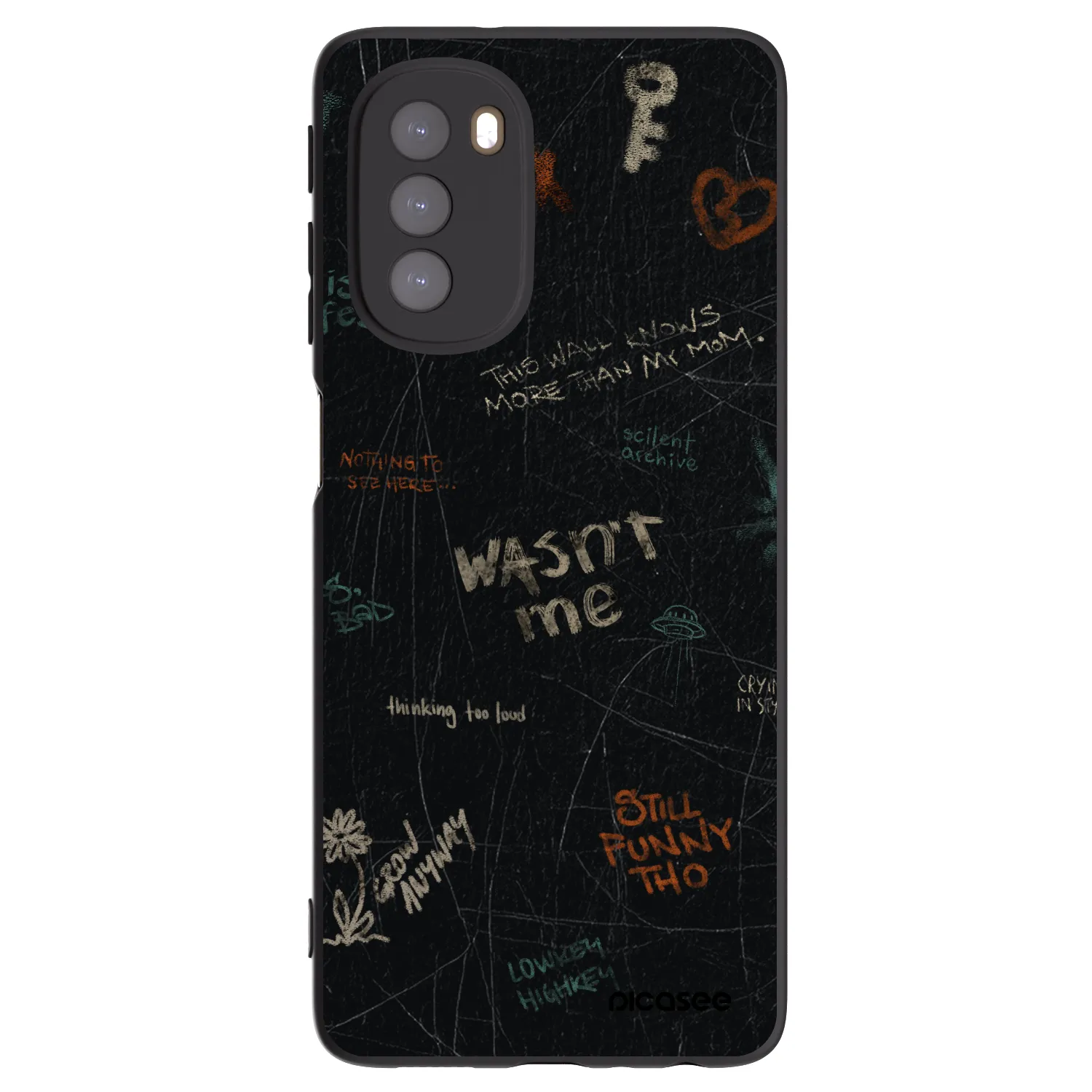 Picasee silikónový čierny obal pre Motorola Moto G51 - CONFESSION