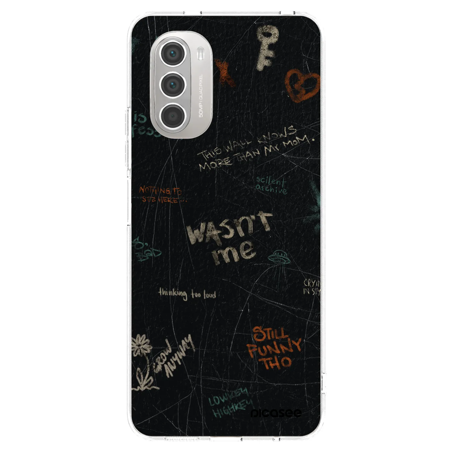 Picasee silikónový prehľadný obal pre Motorola Moto G51 - CONFESSION