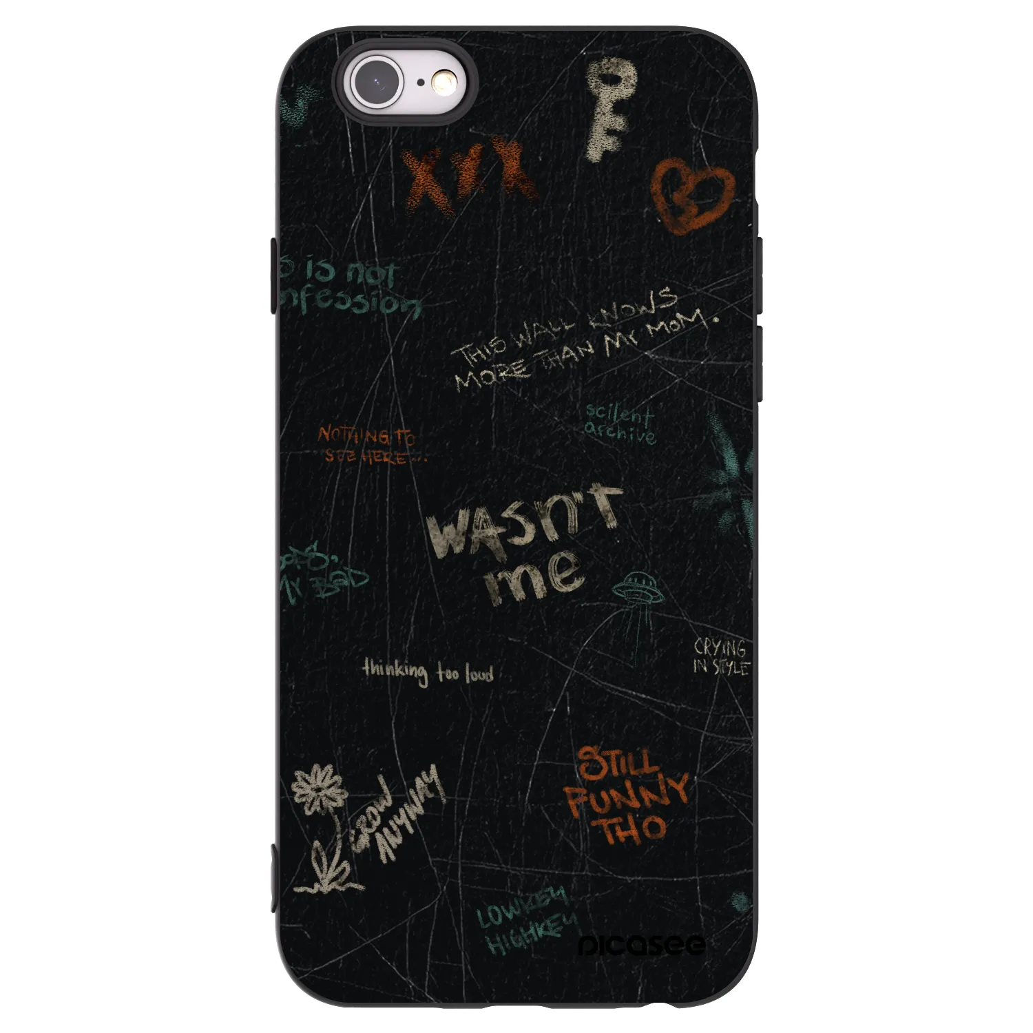 Picasee silikónový čierny obal pre Apple iPhone 6/6S - CONFESSION