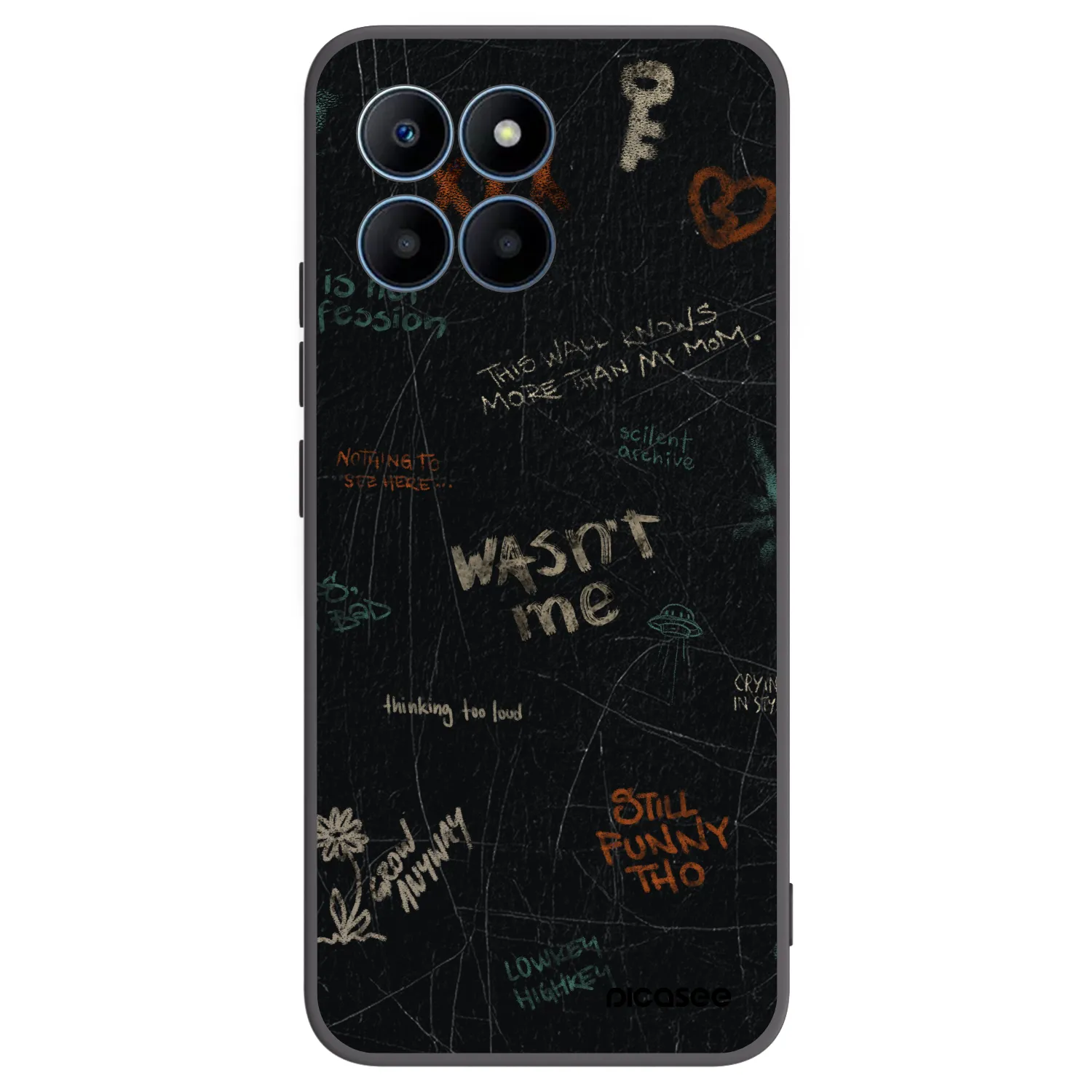 Picasee silikónový čierny obal pre Honor 70 Lite - CONFESSION