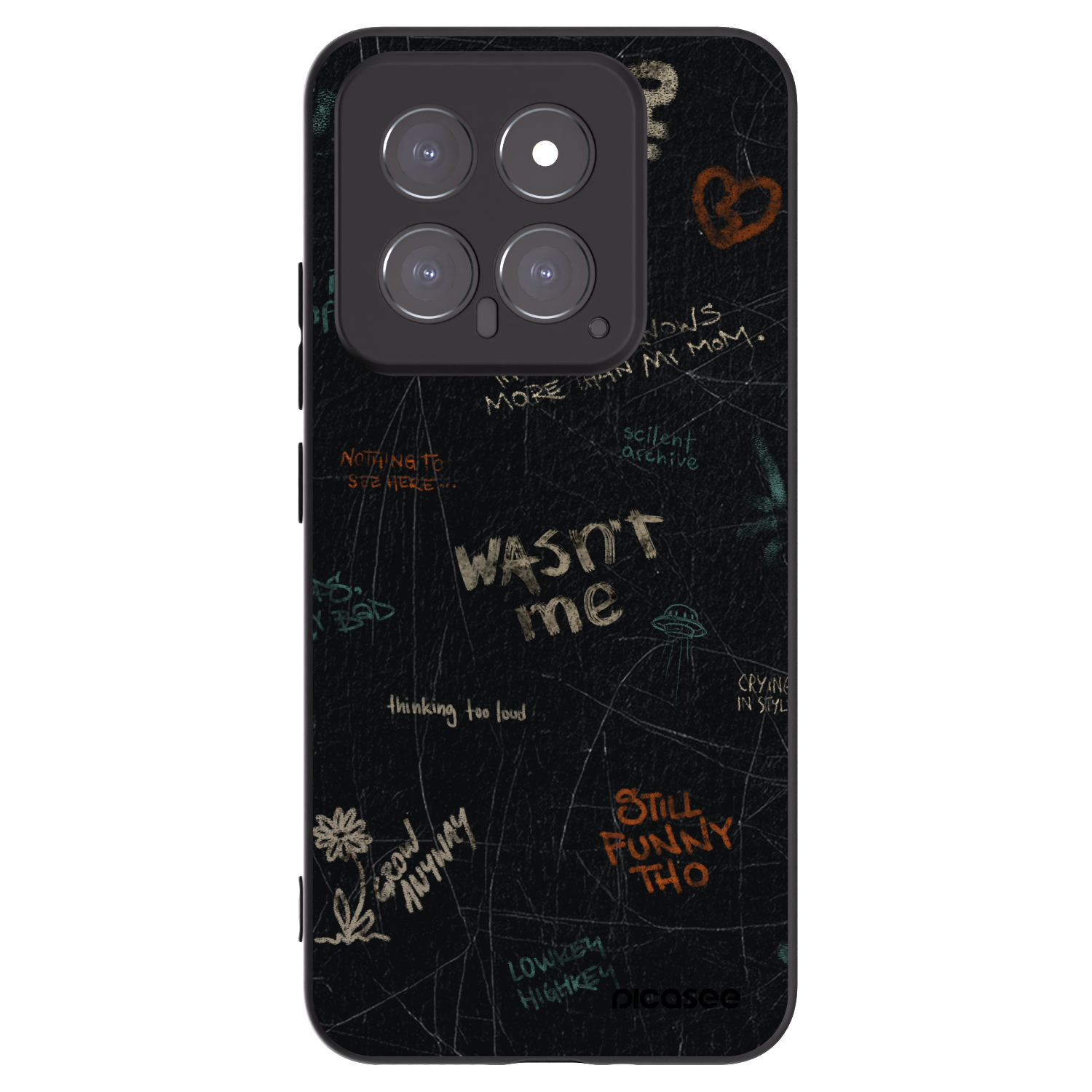 Picasee silikónový čierny obal pre Xiaomi 14 - CONFESSION