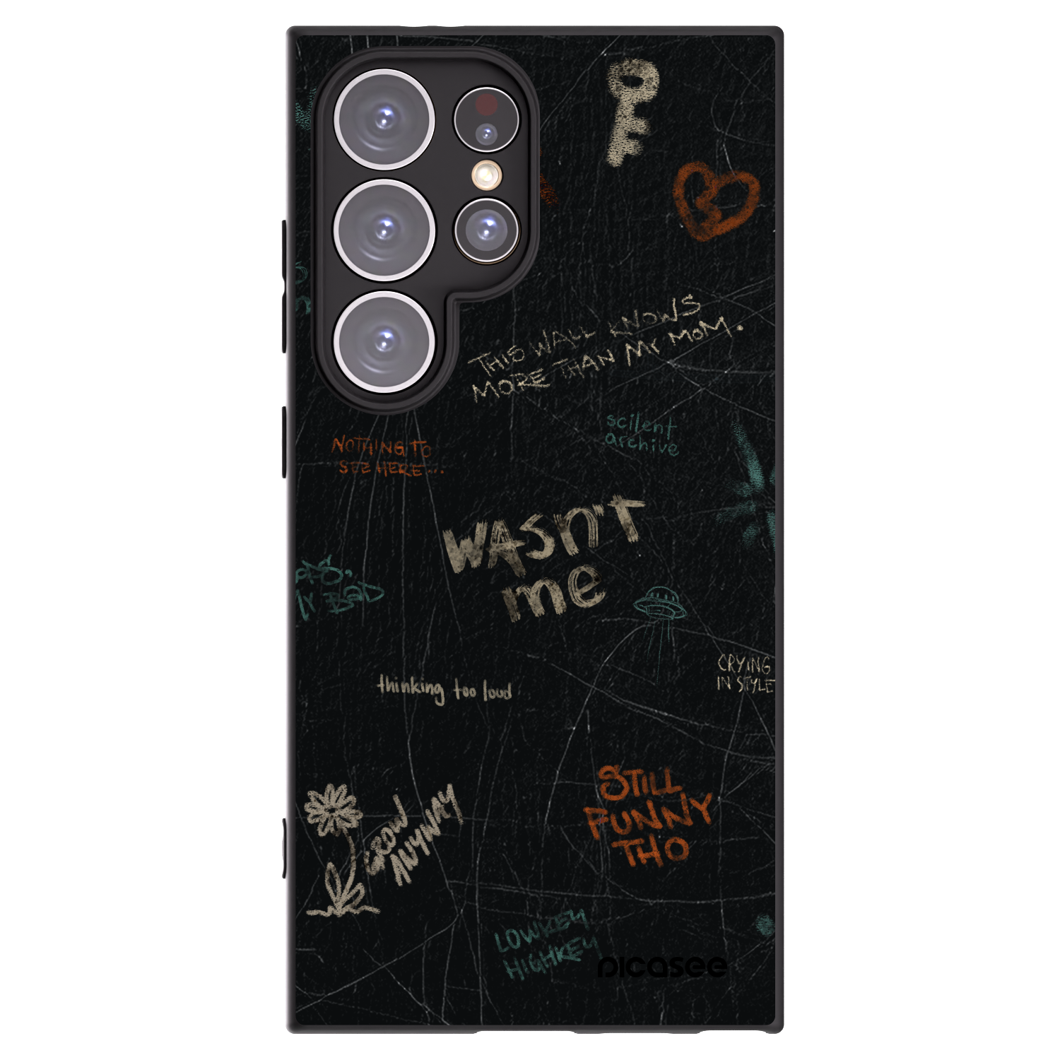 Picasee silikónový čierny obal pre Samsung Galaxy S24 Ultra S928B 5G - CONFESSION