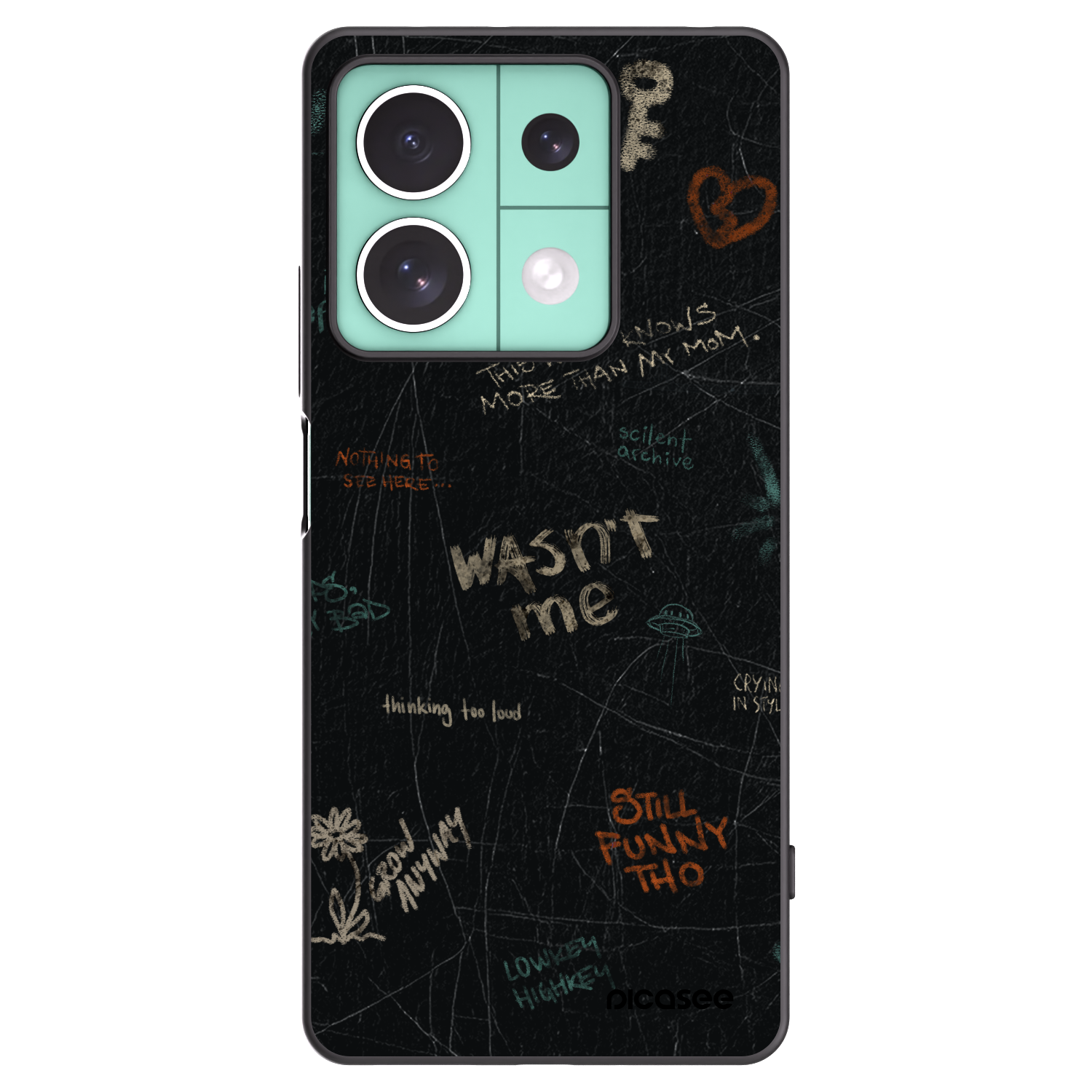 Picasee silikónový čierny obal pre Xiaomi Redmi Note 13 5G - CONFESSION