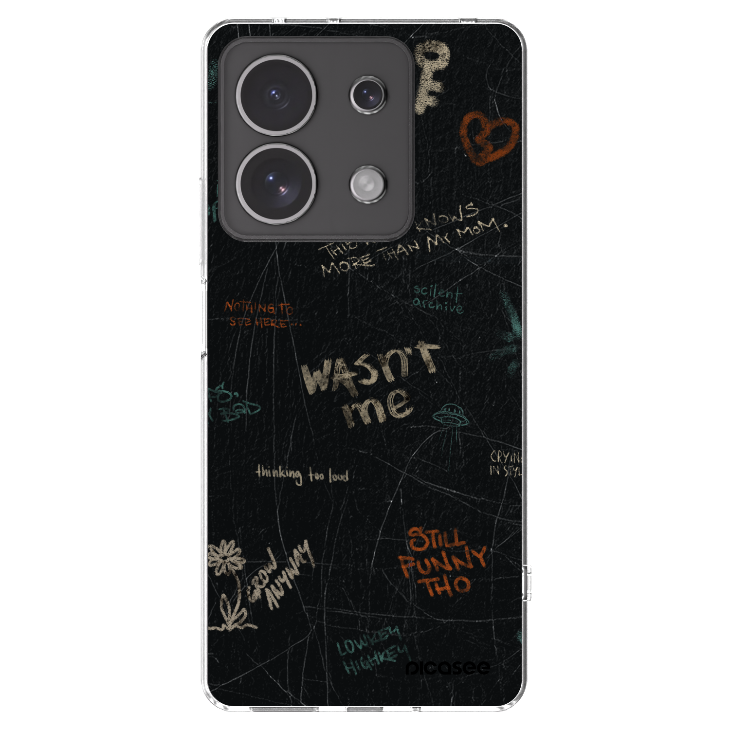 Picasee silikónový prehľadný obal pre Xiaomi Redmi Note 13 4G - CONFESSION