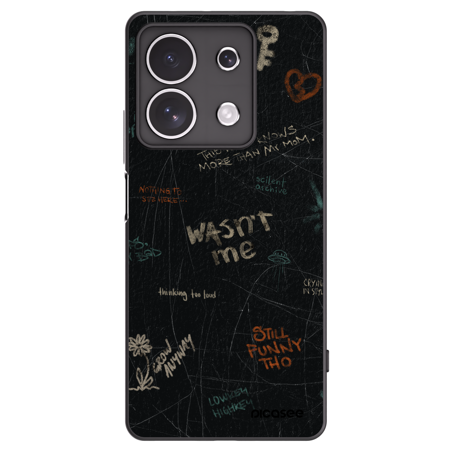 Picasee silikónový čierny obal pre Xiaomi Redmi Note 13 4G - CONFESSION