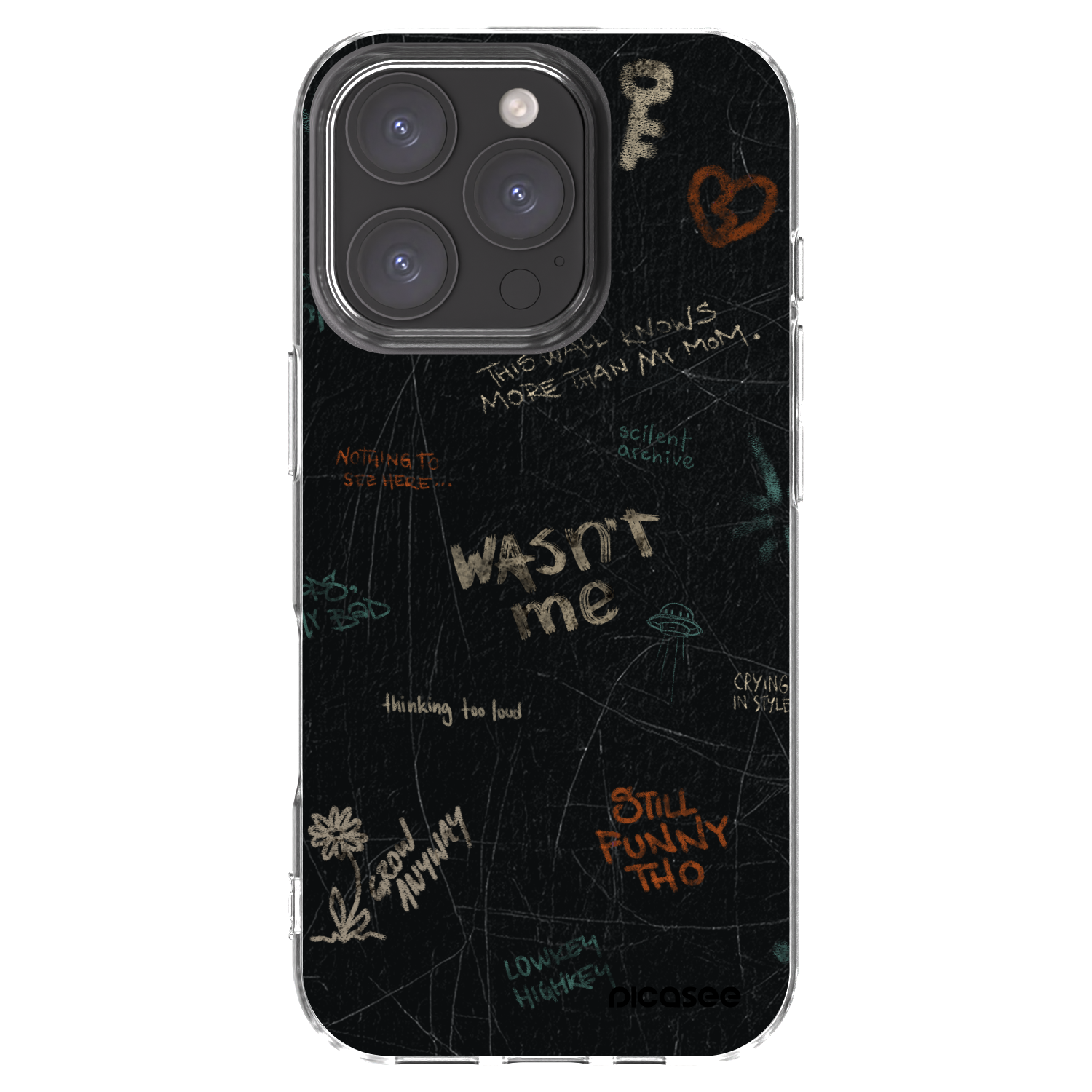 Picasee silikónový prehľadný obal pre Apple iPhone 16 Pro - CONFESSION
