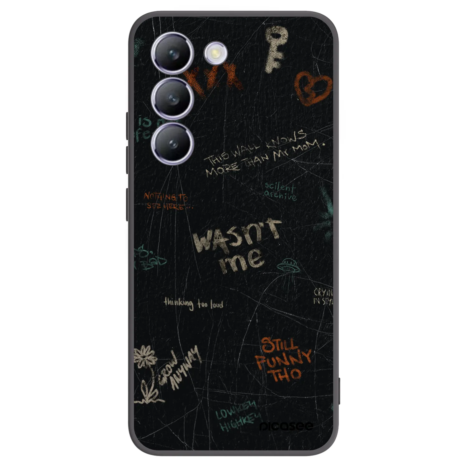 Picasee silikónový čierny obal pre Vivo V40 SE 5G - CONFESSION