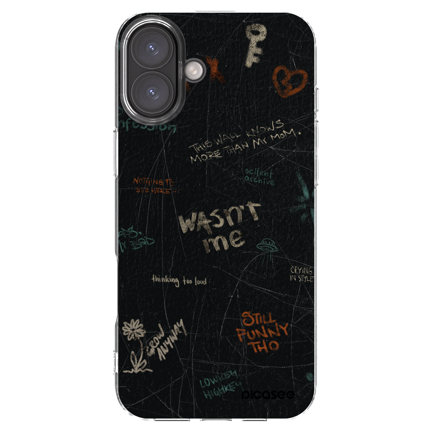 Picasee silikónový prehľadný obal pre Apple iPhone 16 Plus - CONFESSION