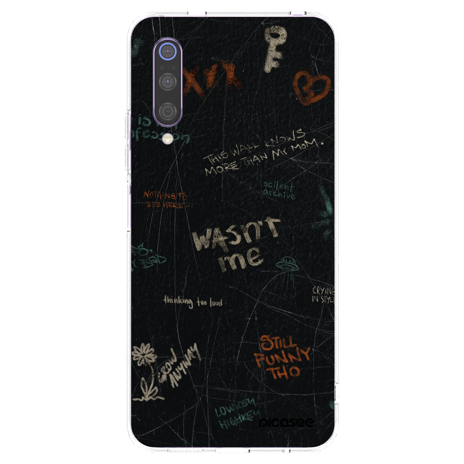 Picasee silikónový prehľadný obal pre Xiaomi Mi 9 - CONFESSION
