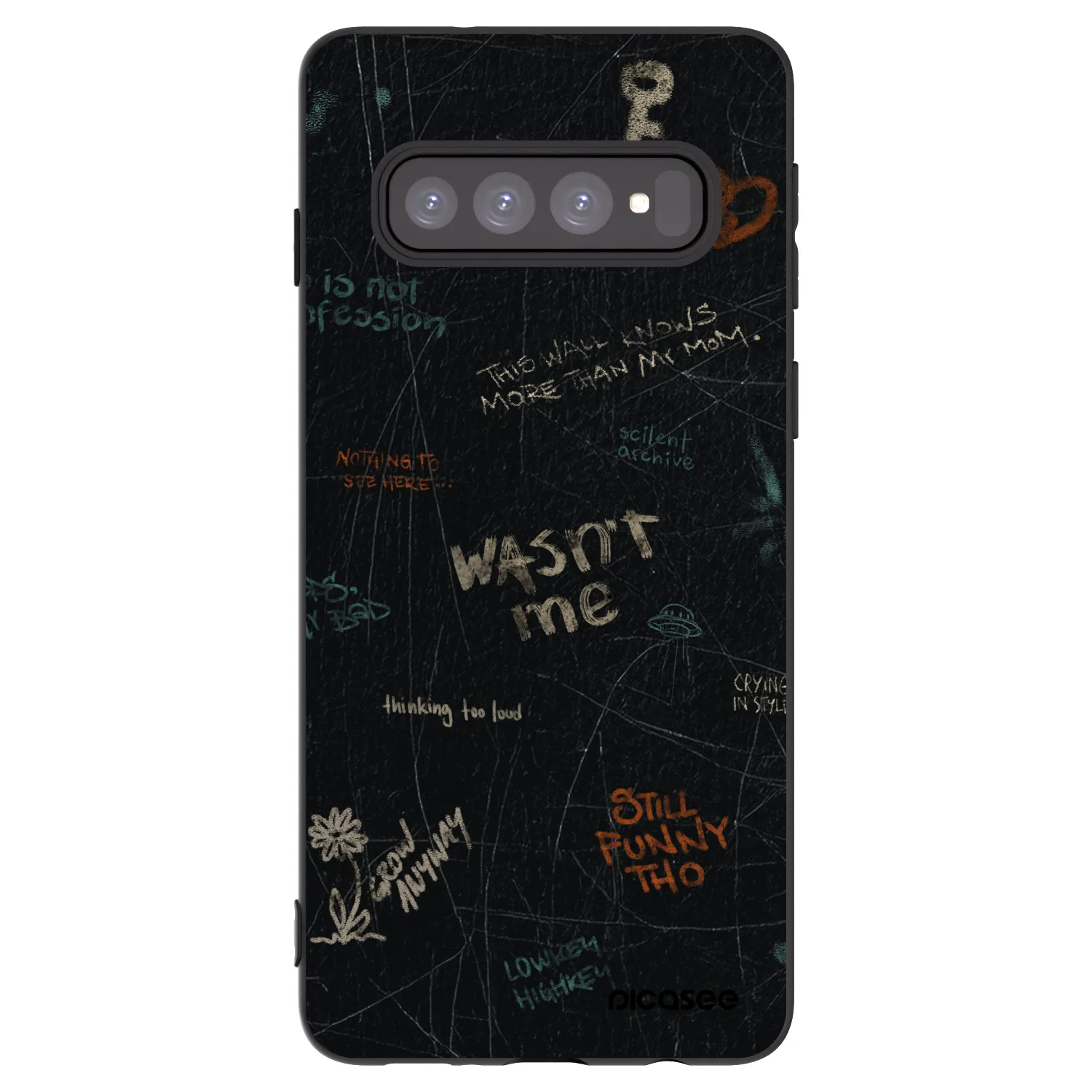 Picasee silikónový čierny obal pre Samsung Galaxy S10 G973 - CONFESSION
